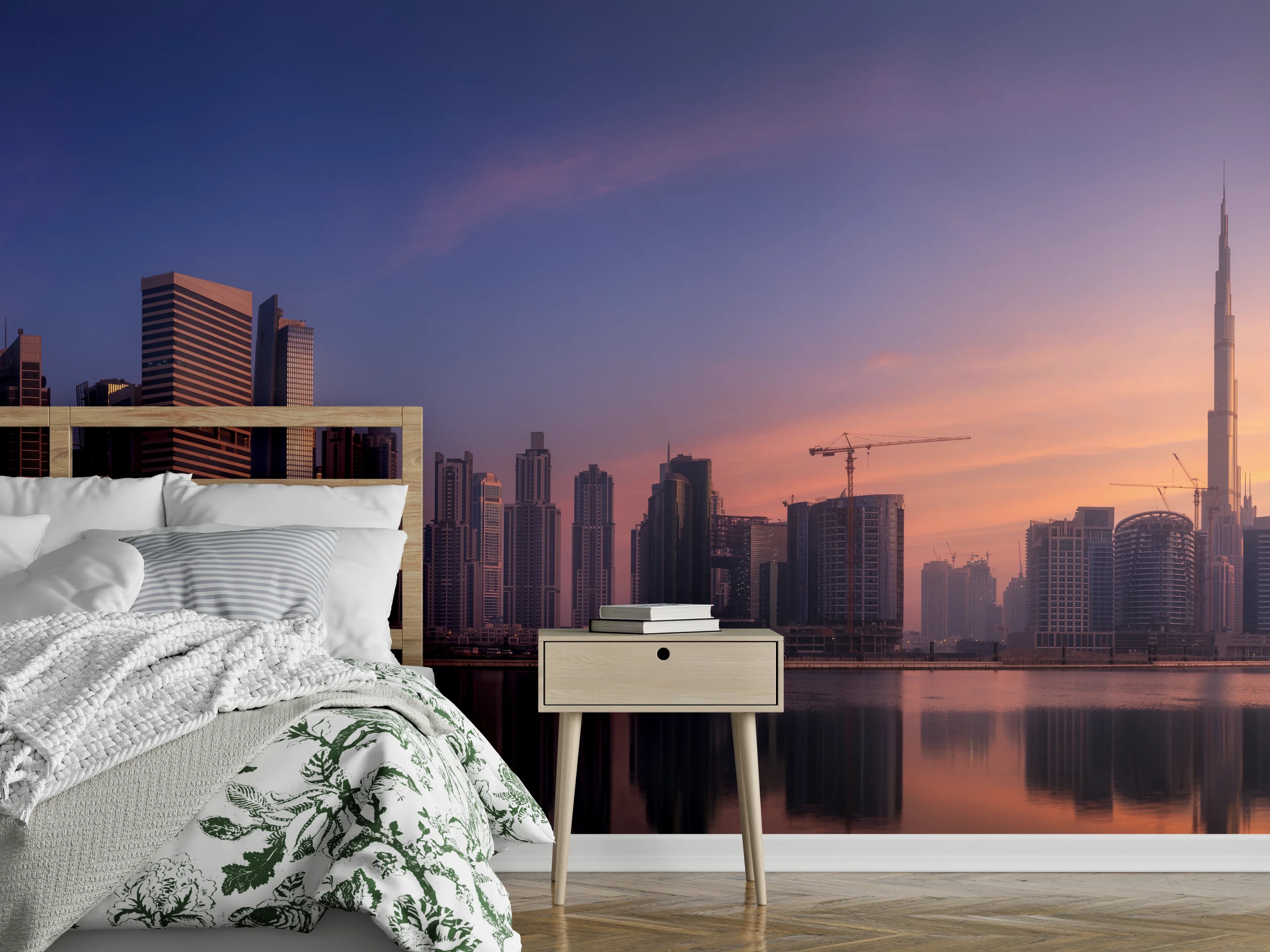 Wandverkleidung Schlafzimmer - Schönes Stadtbild von Dubai