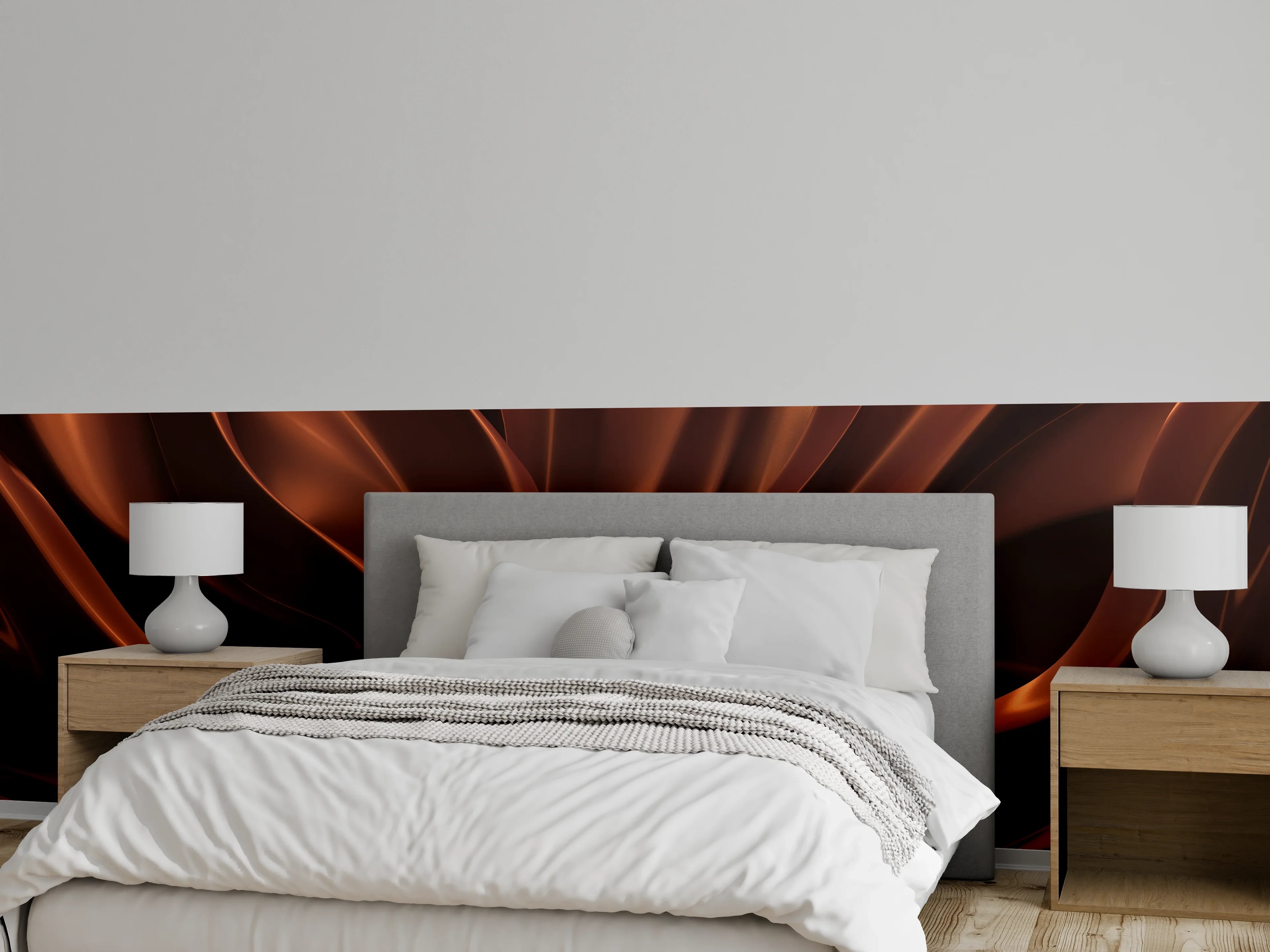 Wandverkleidung Schlafzimmer - Schokoladen-Optik: Elegante Wellenstruktur