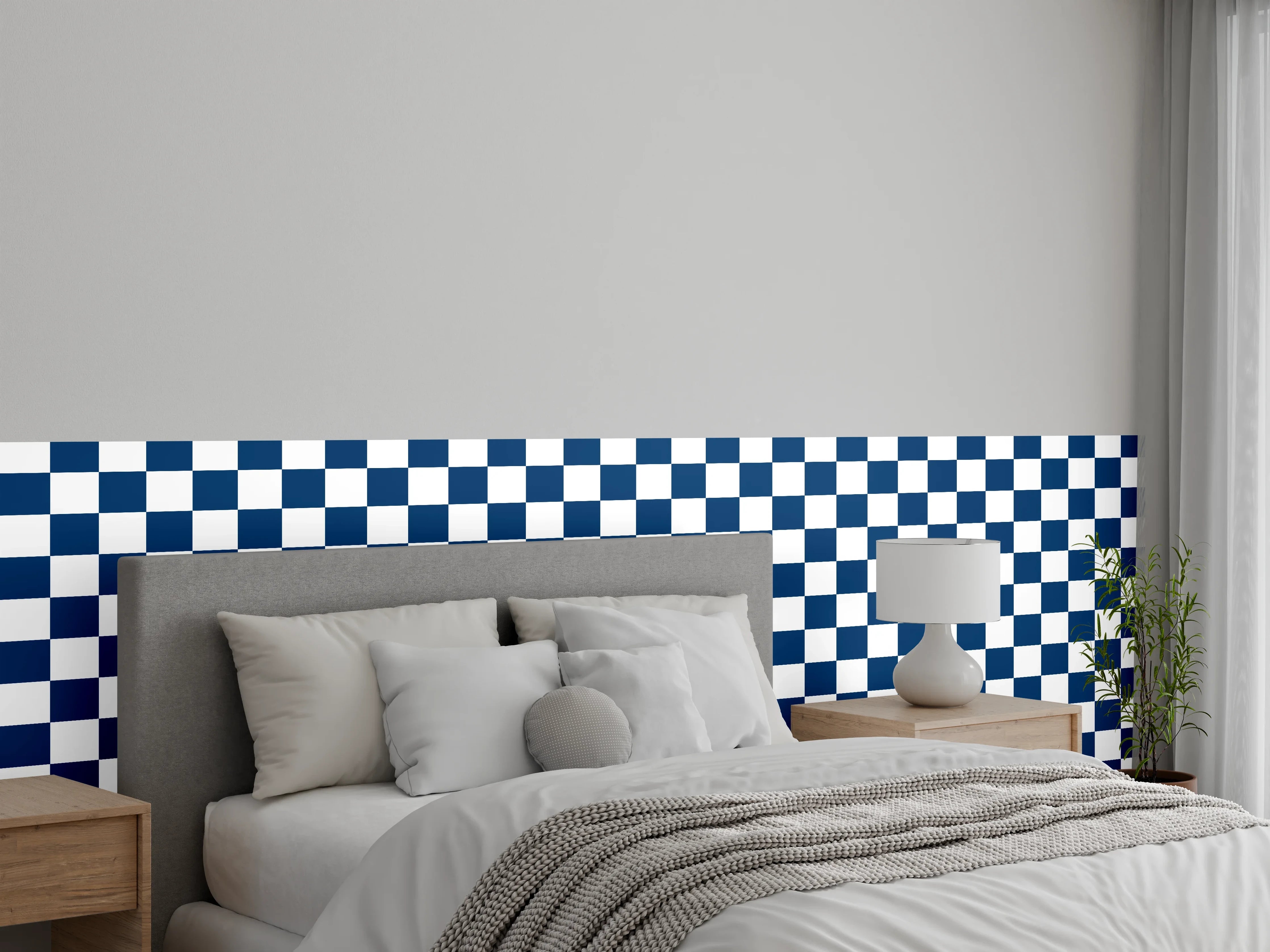Wandverkleidung Schlafzimmer - Schwarz-Weiß-R Wrapper Nautisch