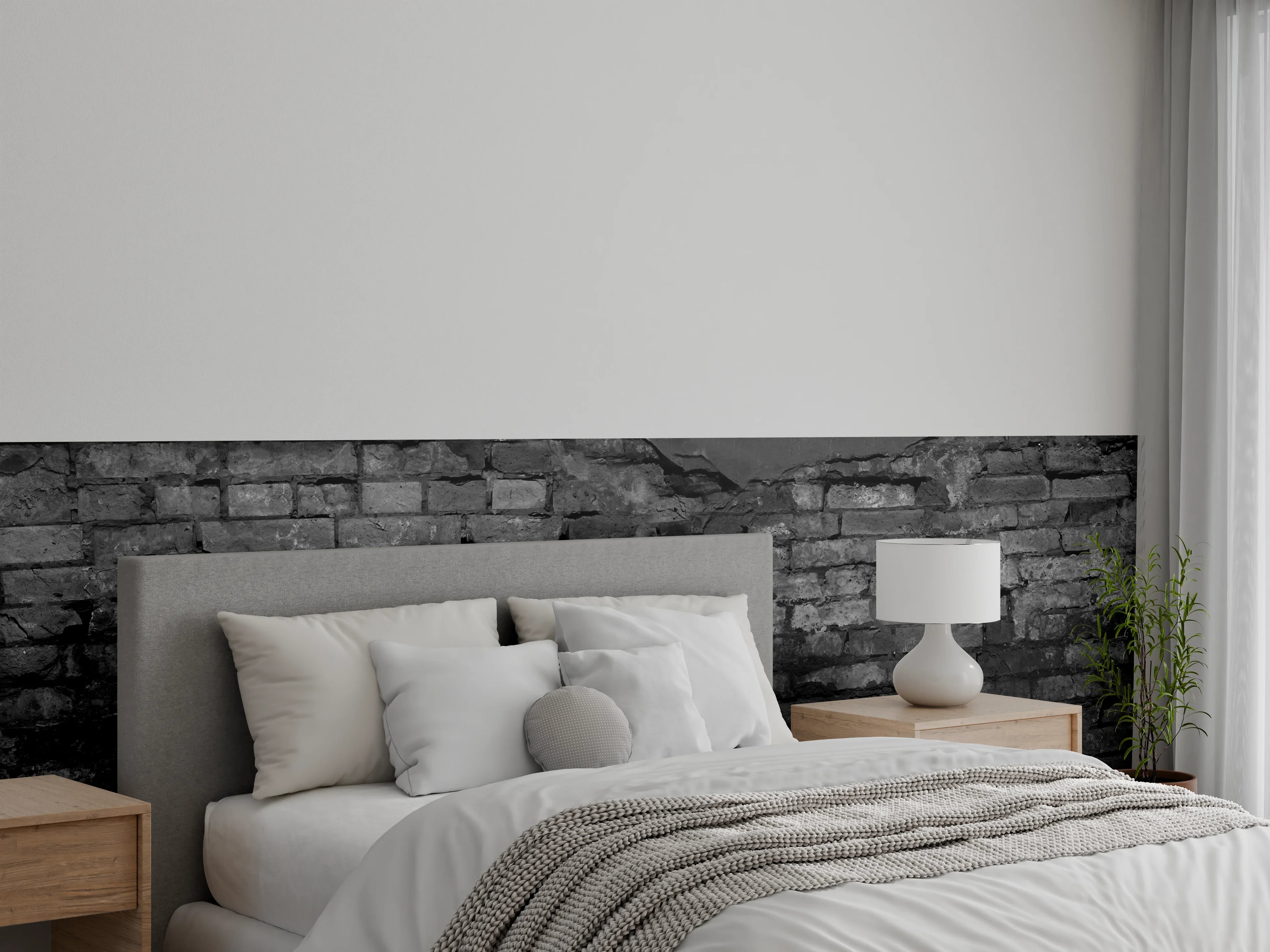 Wandverkleidung Schlafzimmer - Schwarze alte Backsteinmauer