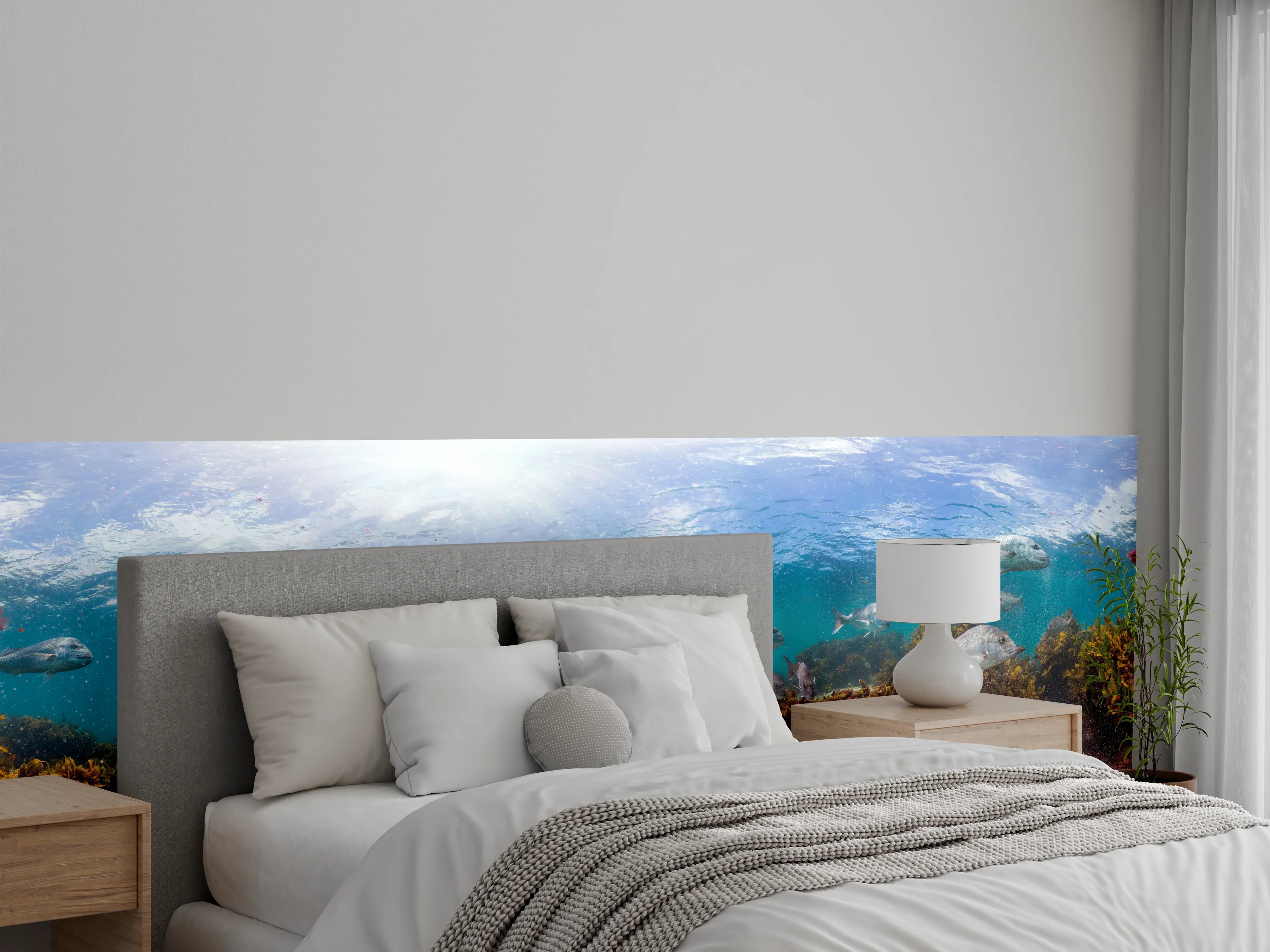 Wandverkleidung Schlafzimmer - Seetang und Fisch in Neuseeland