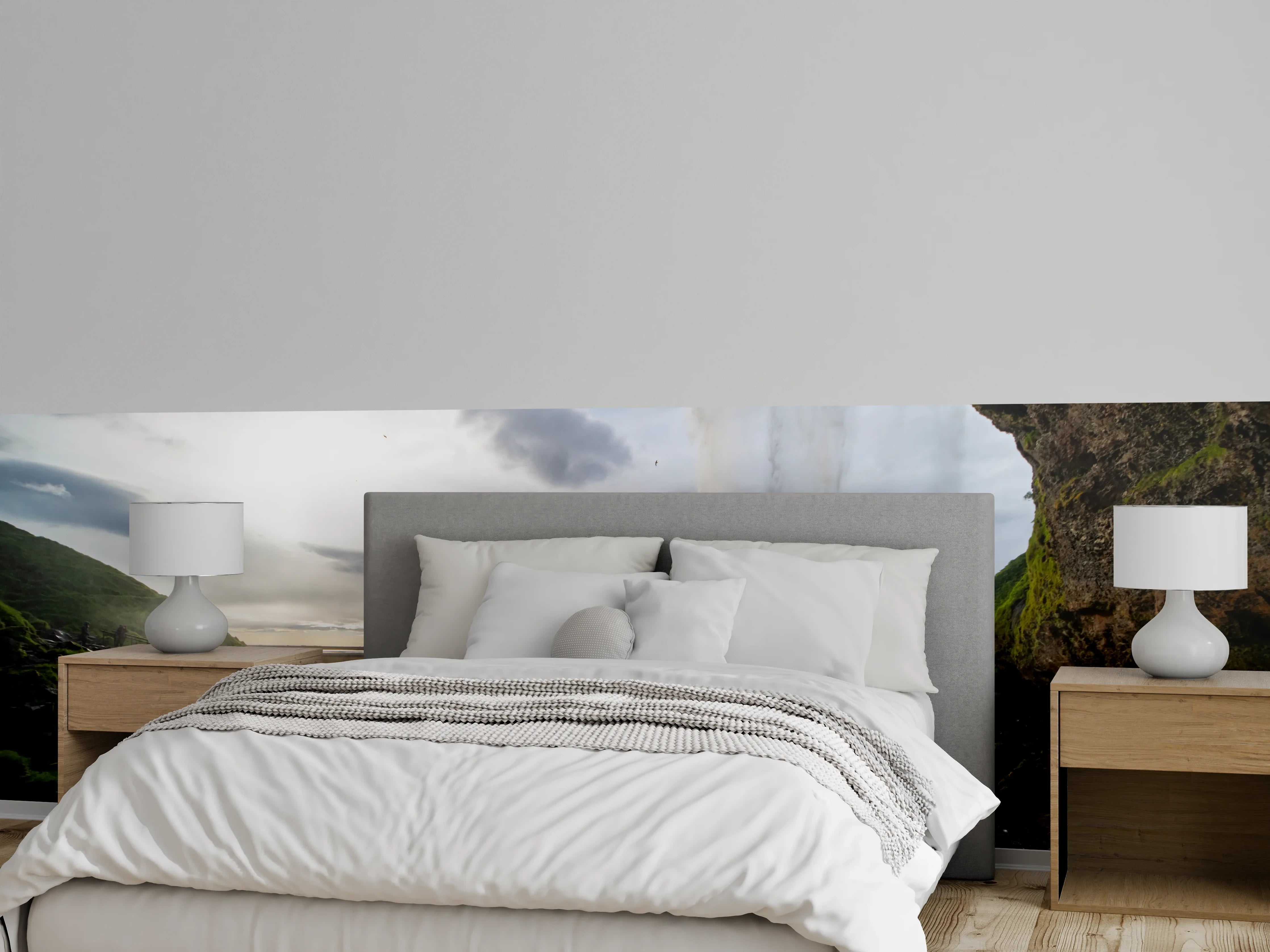 Wandverkleidung Schlafzimmer - Seljalandsfoss Wasserfall