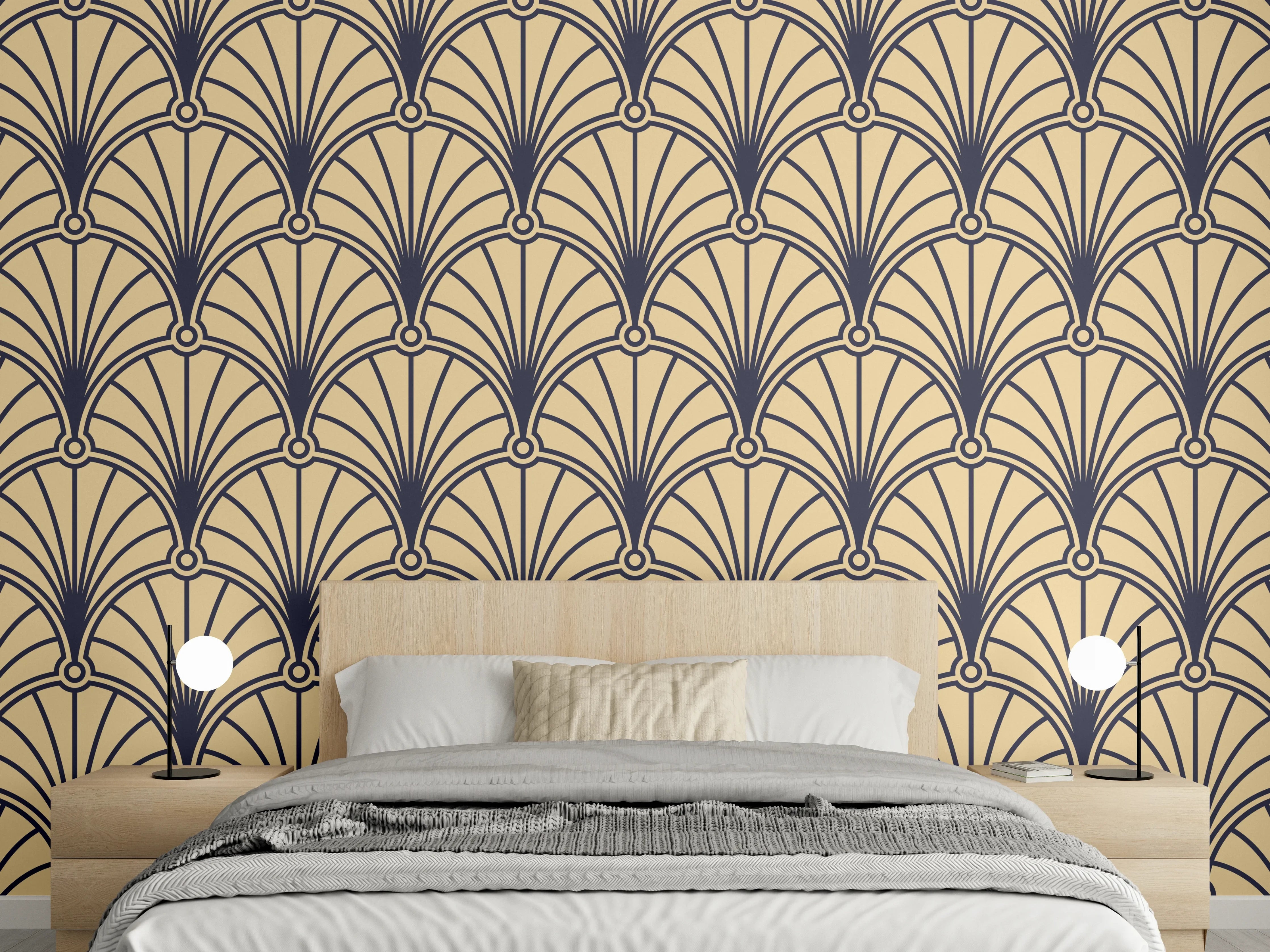 Wandverkleidung Schlafzimmer - Sepia Gemusterte Textur