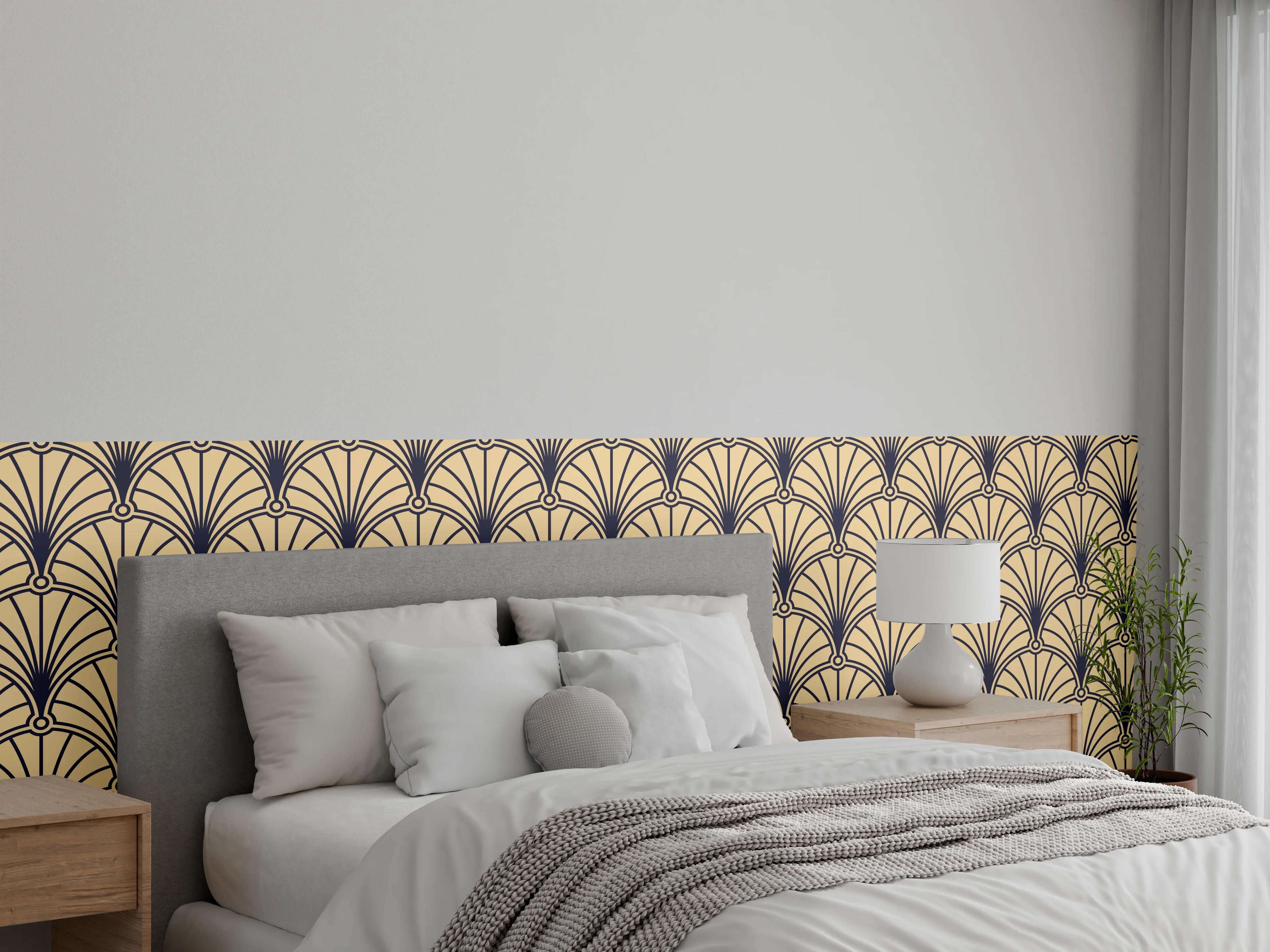 Wandverkleidung Schlafzimmer - Sepia Gemusterte Textur