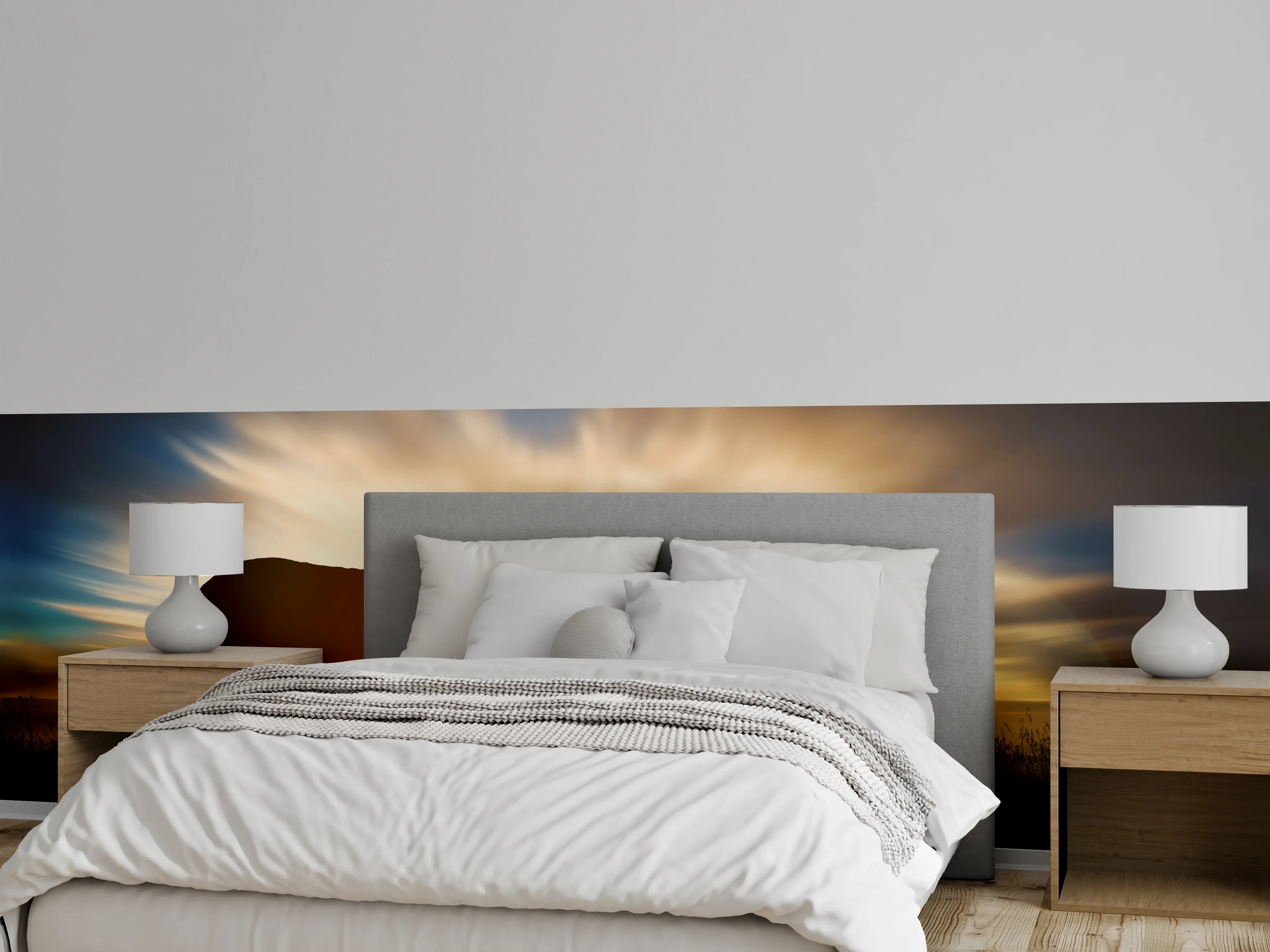 Wandverkleidung Schlafzimmer - Silhouette eines großen erwachsenen Löwen in Afrika