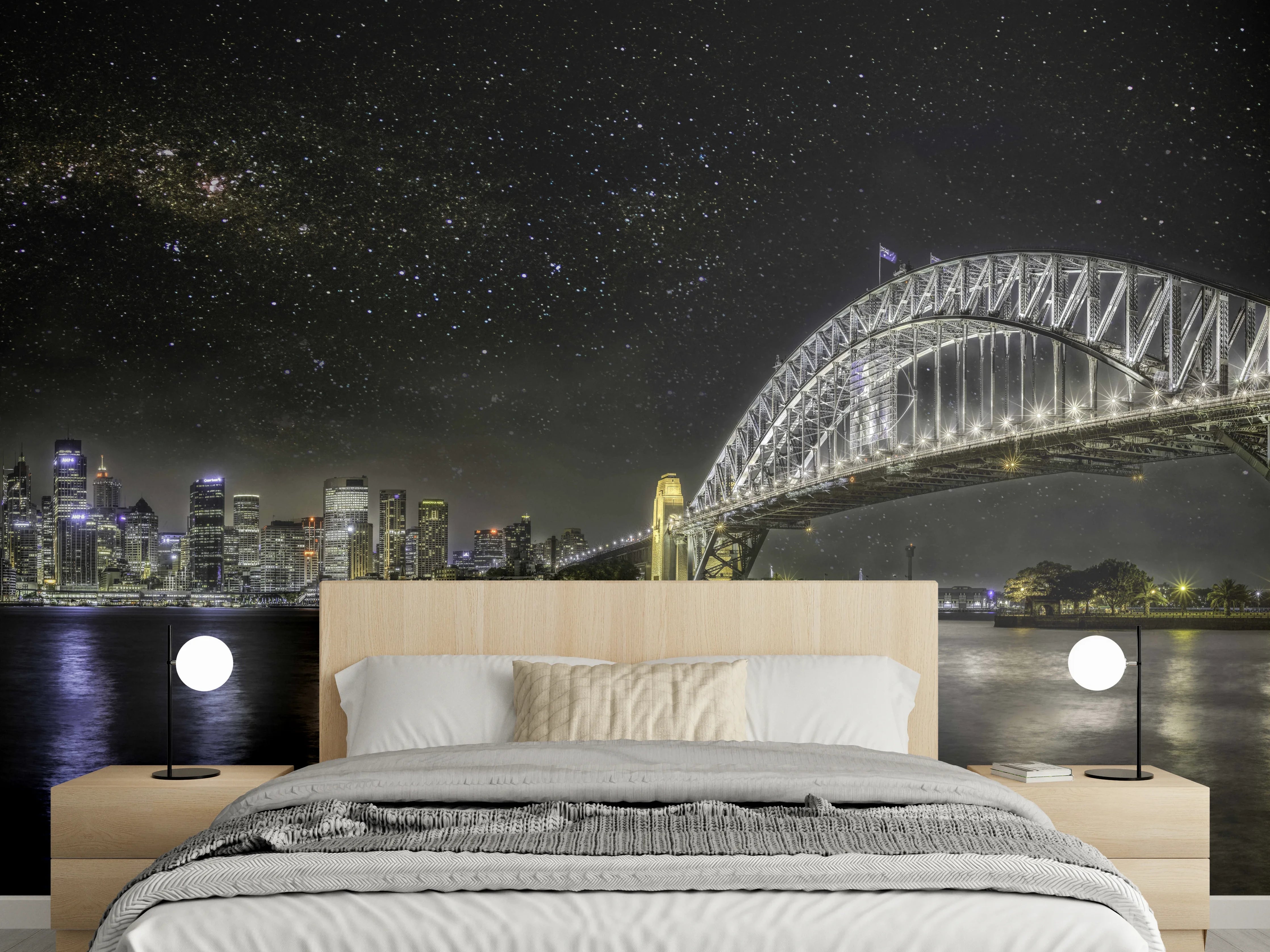 Wandverkleidung Schlafzimmer - Skyline - Sydney