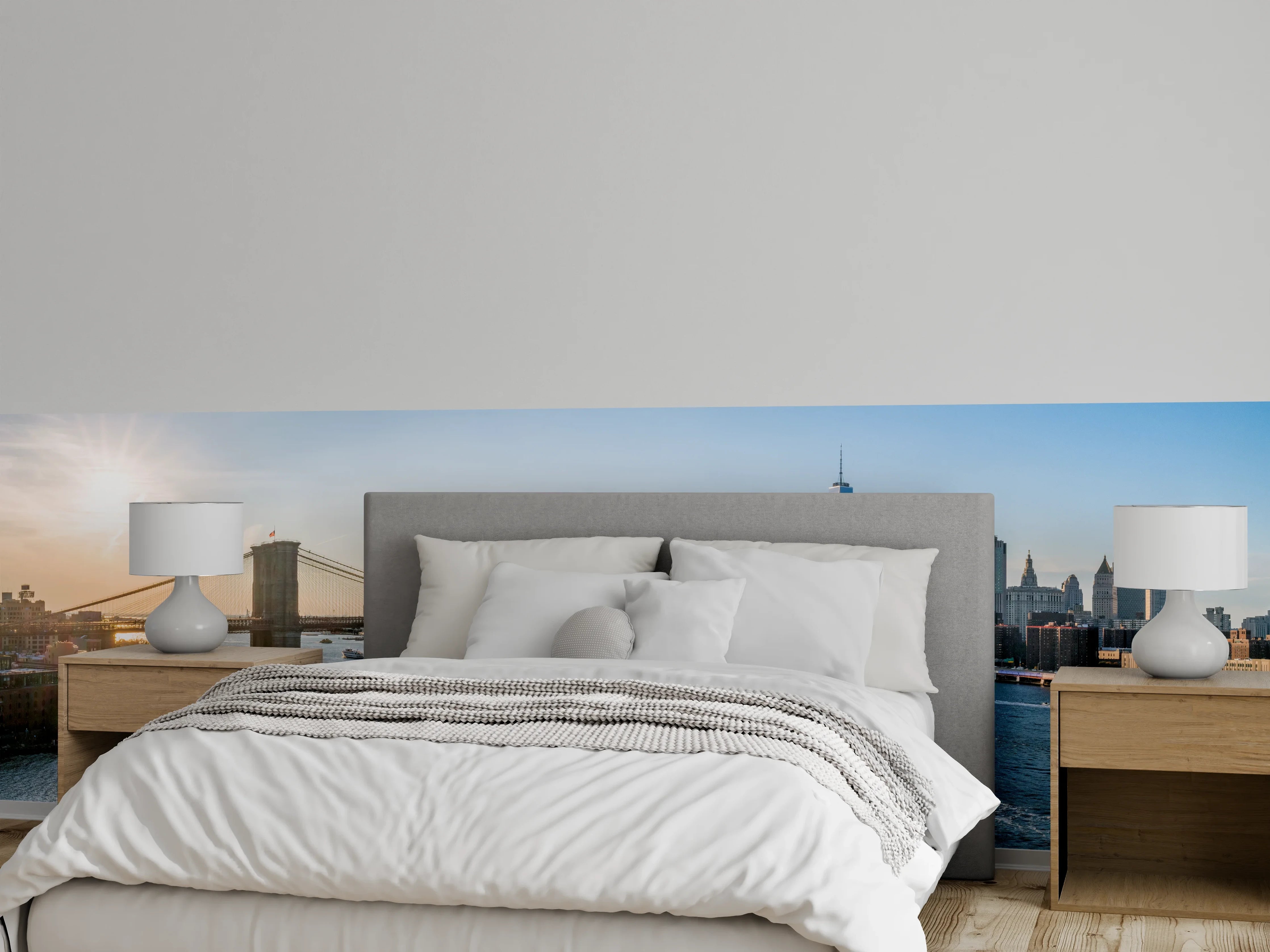 Wandverkleidung Schlafzimmer - Skyline von New York City - Brooklyn Bridge