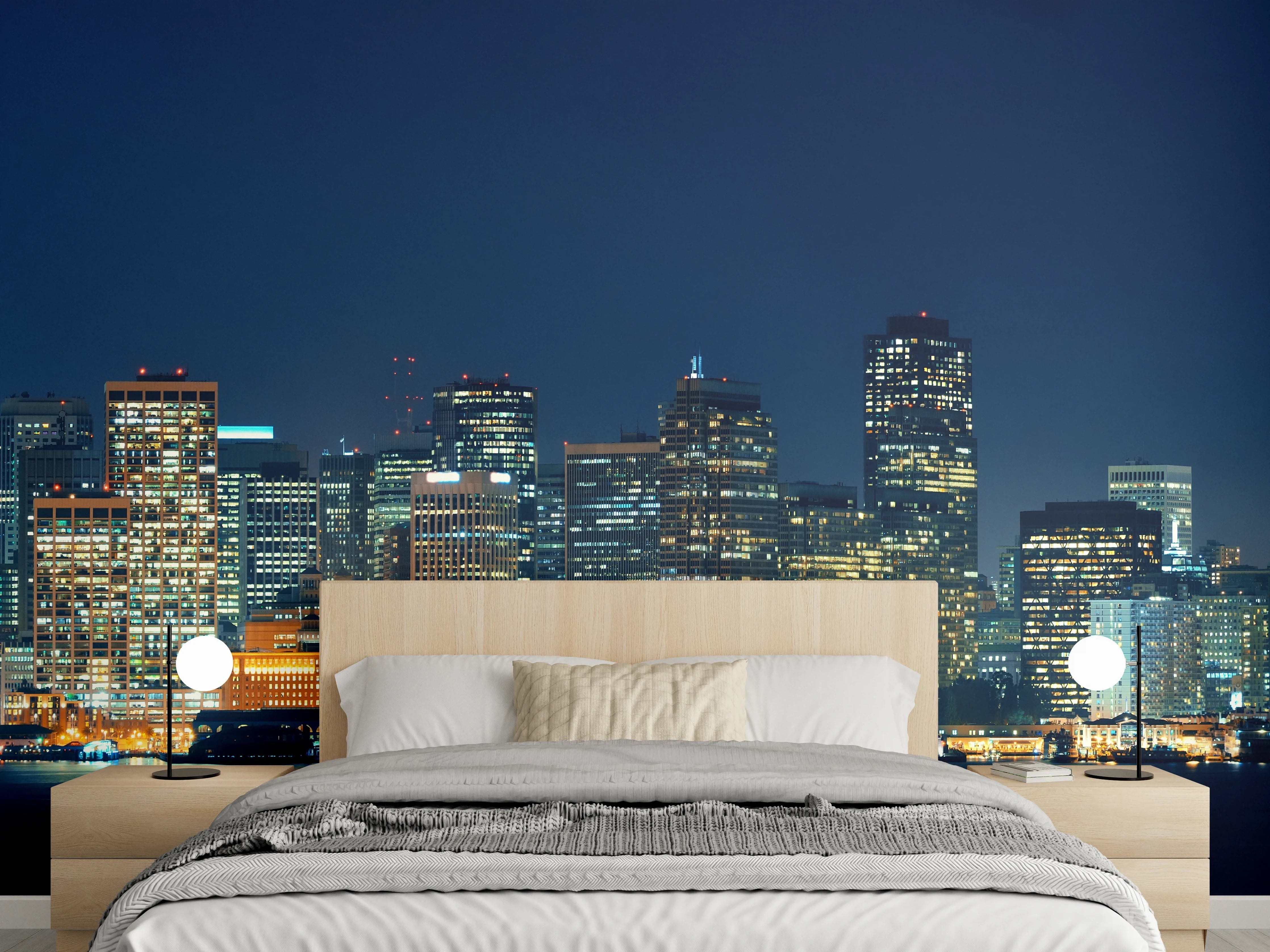 Wandverkleidung Schlafzimmer - Skyline von San Francisco