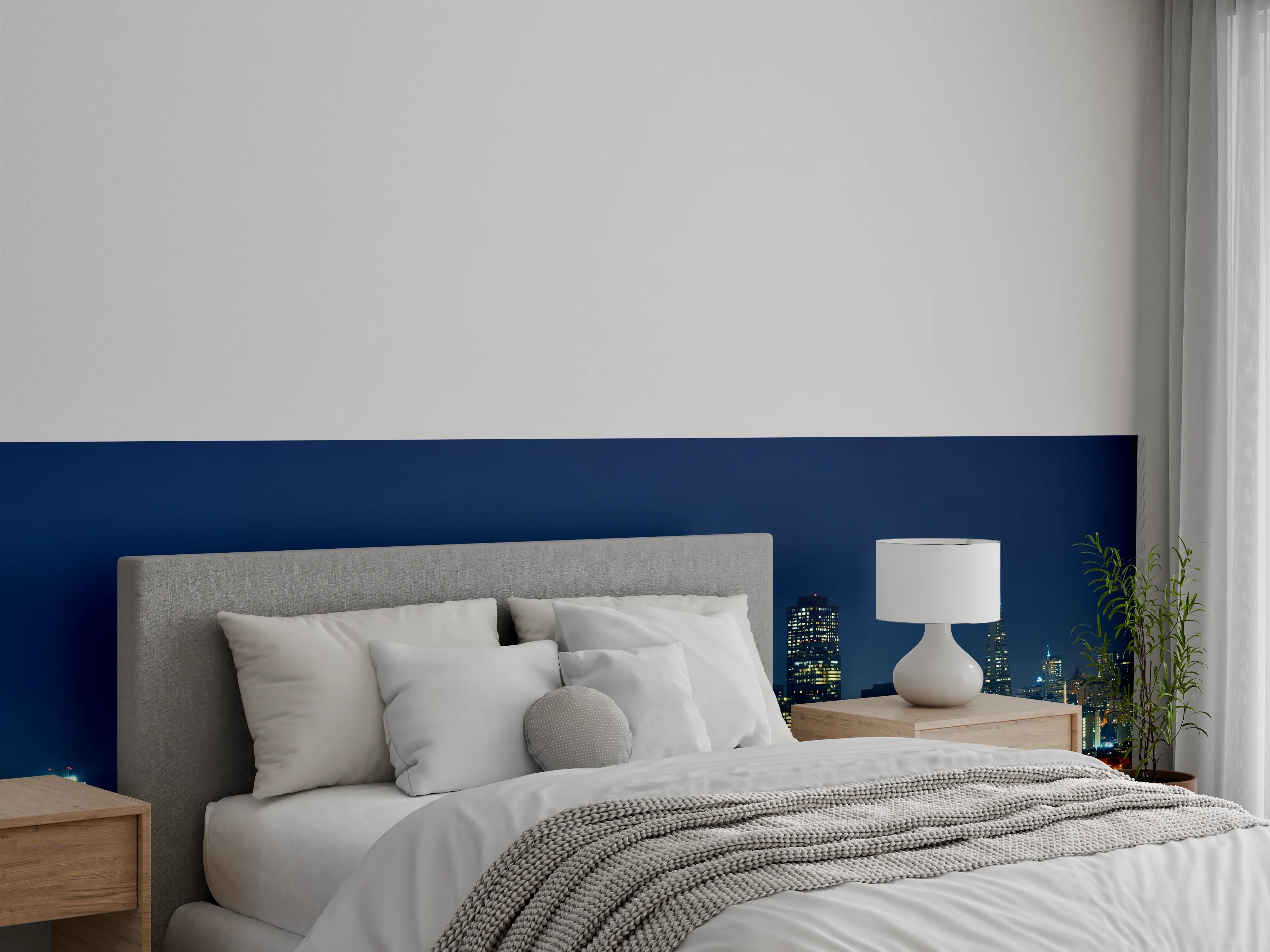Wandverkleidung Schlafzimmer - Skyline von San Francisco