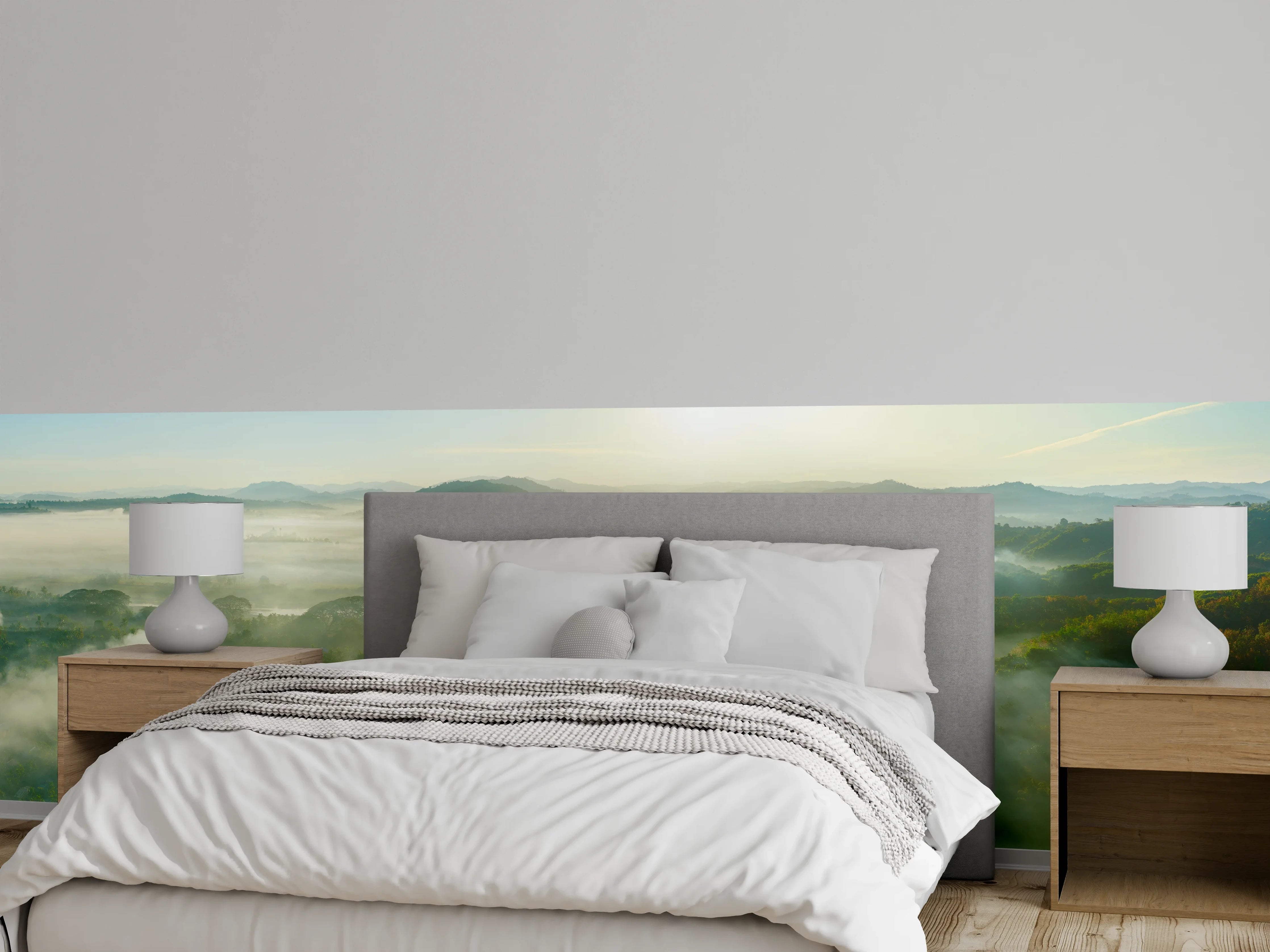Wandverkleidung Schlafzimmer - Sonnenaufgang in den Bergen Myanmars