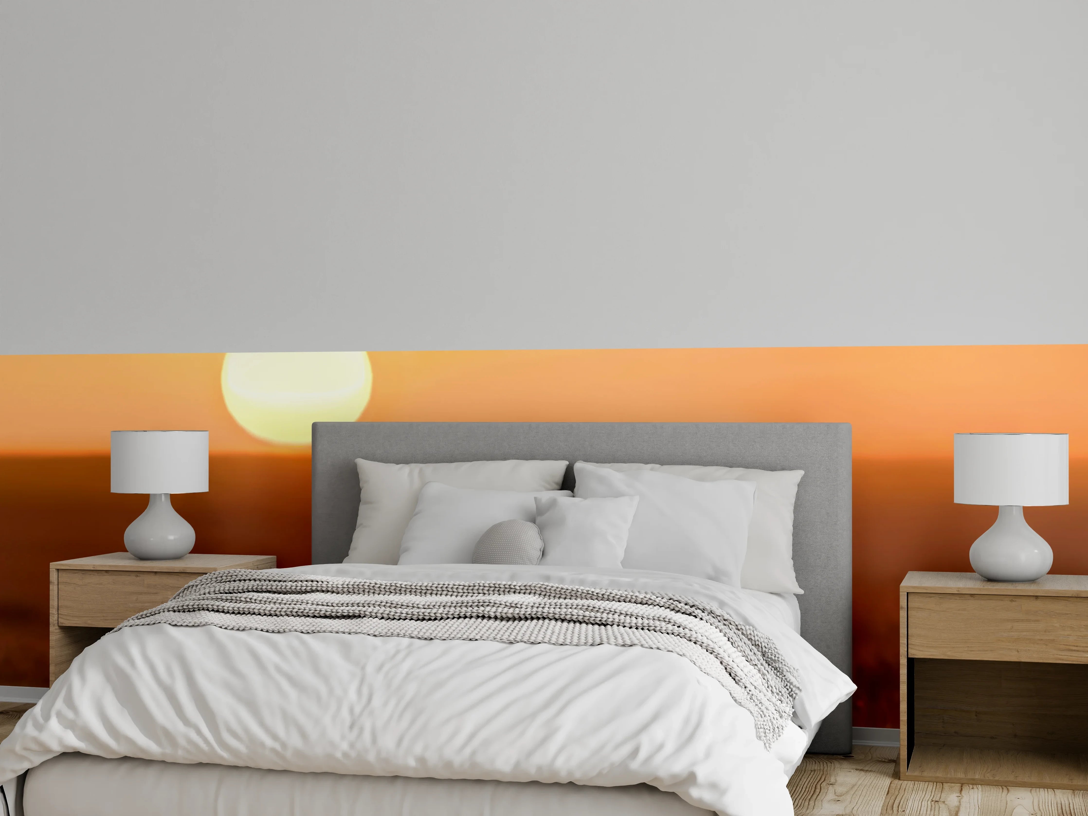 Wandverkleidung Schlafzimmer - Sonnenaufgang in der Savanne - Afrika