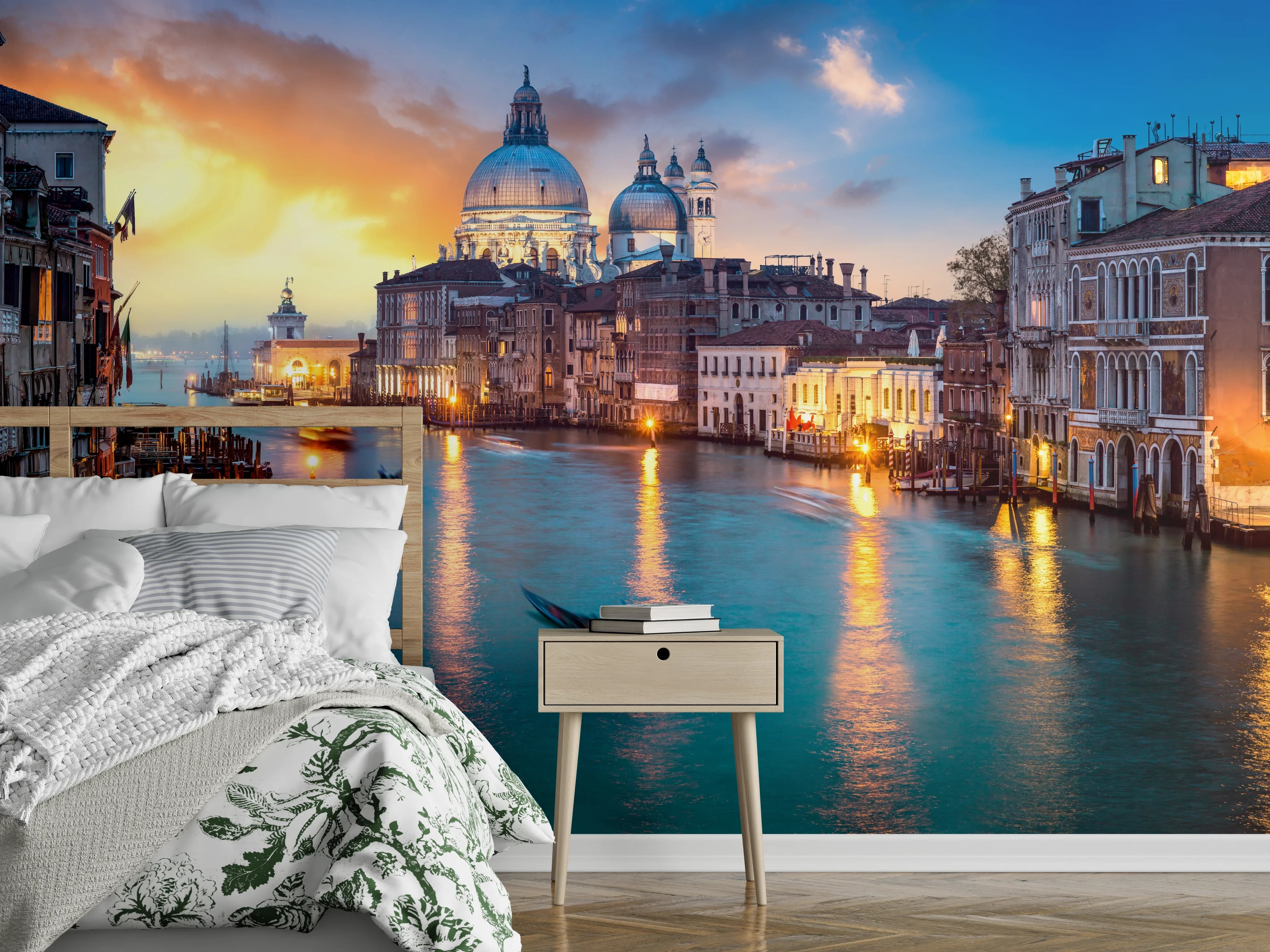 Wandverkleidung Schlafzimmer - Sonnenuntergang am Canal Grande - Venedig