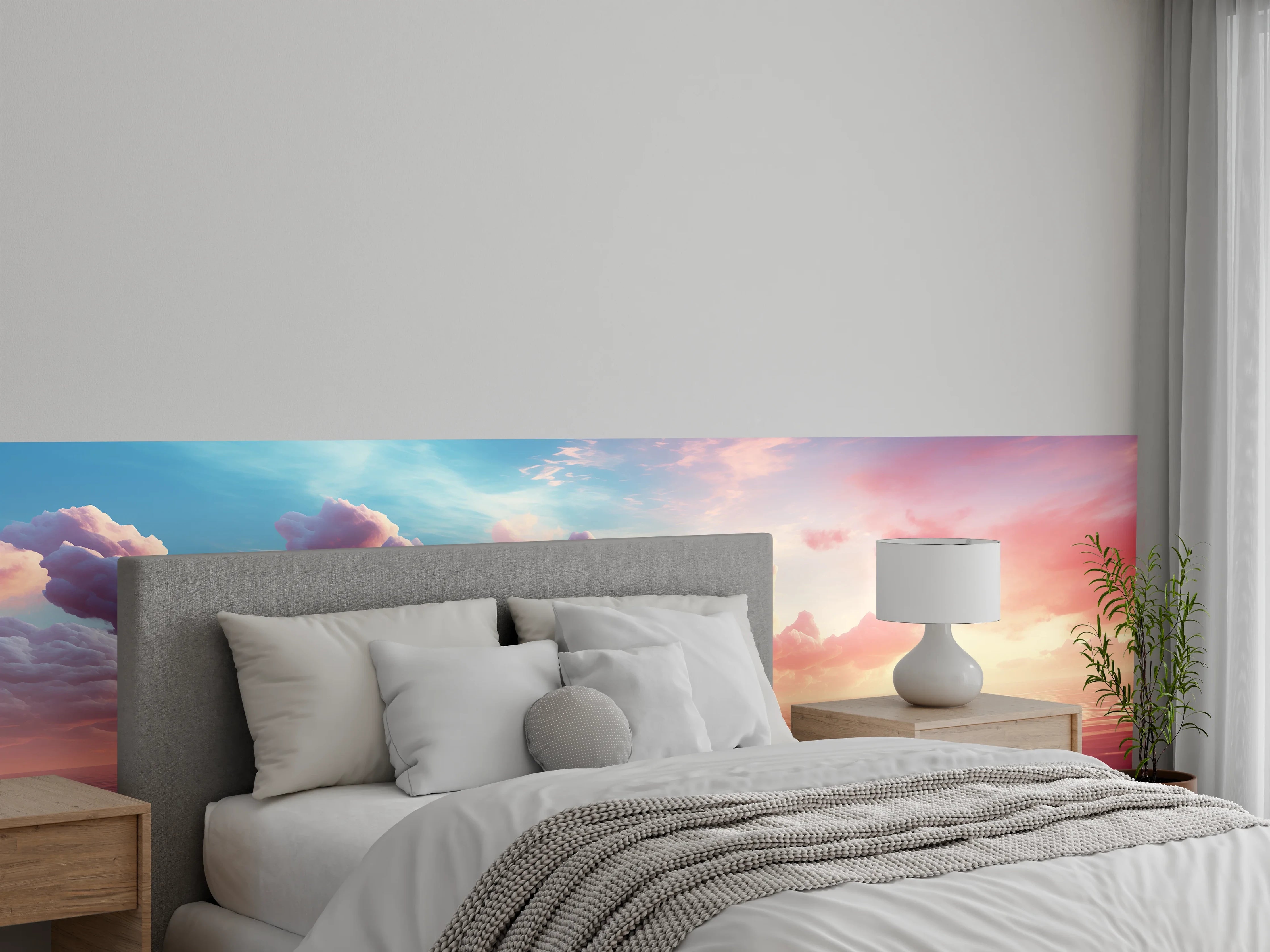 Wandverkleidung Schlafzimmer - Sonnenuntergang am Meer – Wolkenspiel