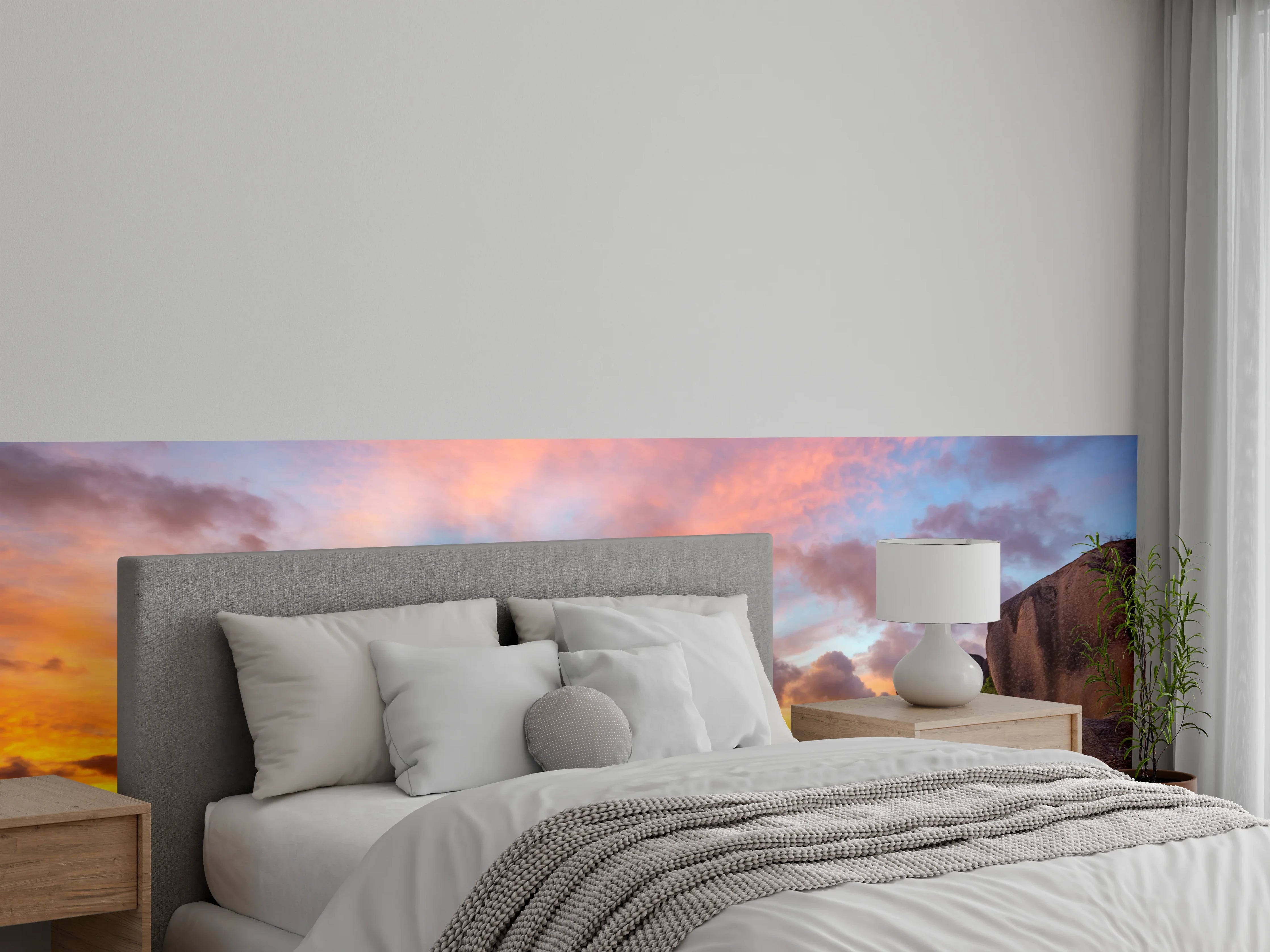 Wandverkleidung Schlafzimmer - Sonnenuntergang am tropischen Strand