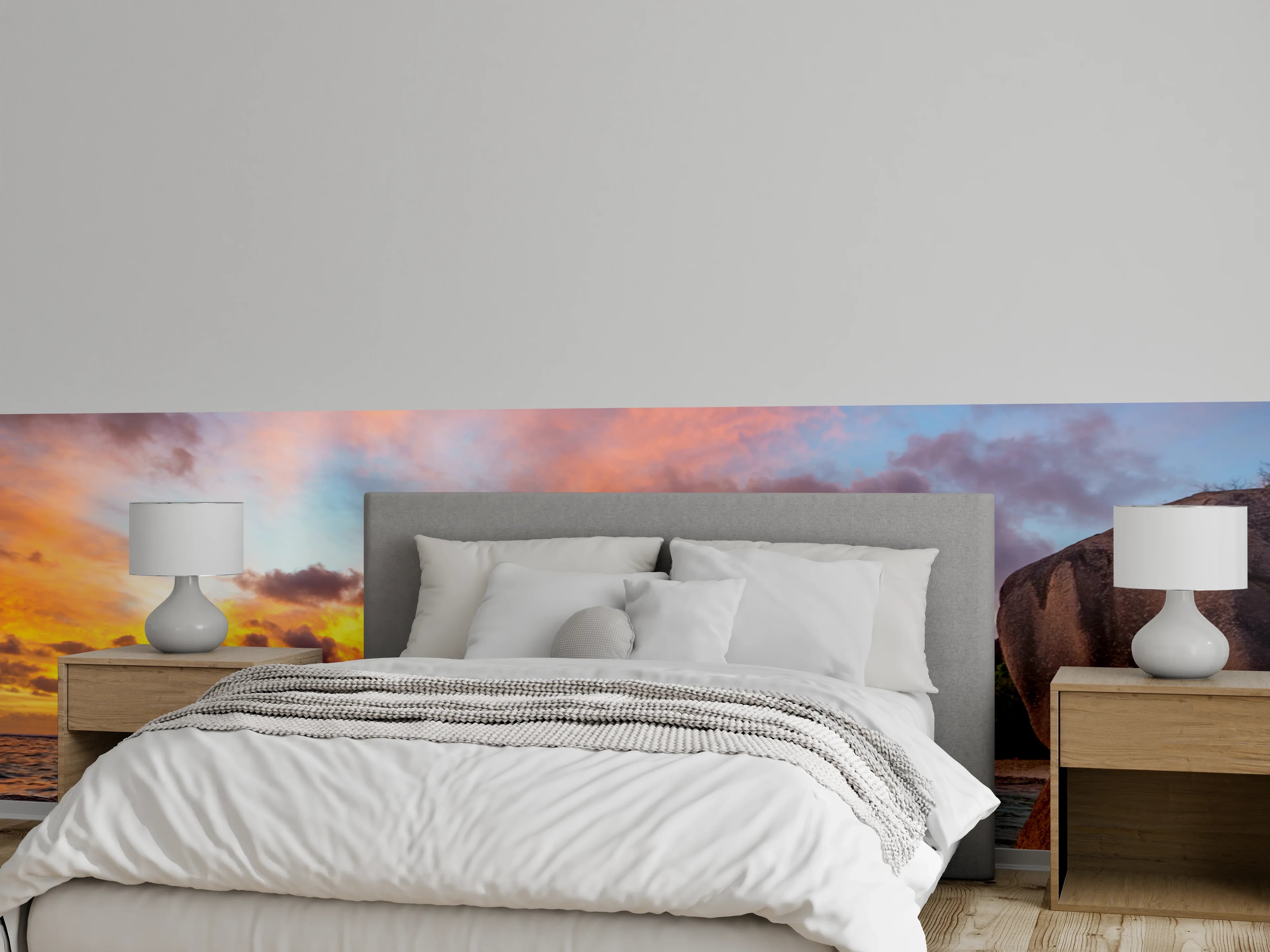 Wandverkleidung Schlafzimmer - Sonnenuntergang am tropischen Strand