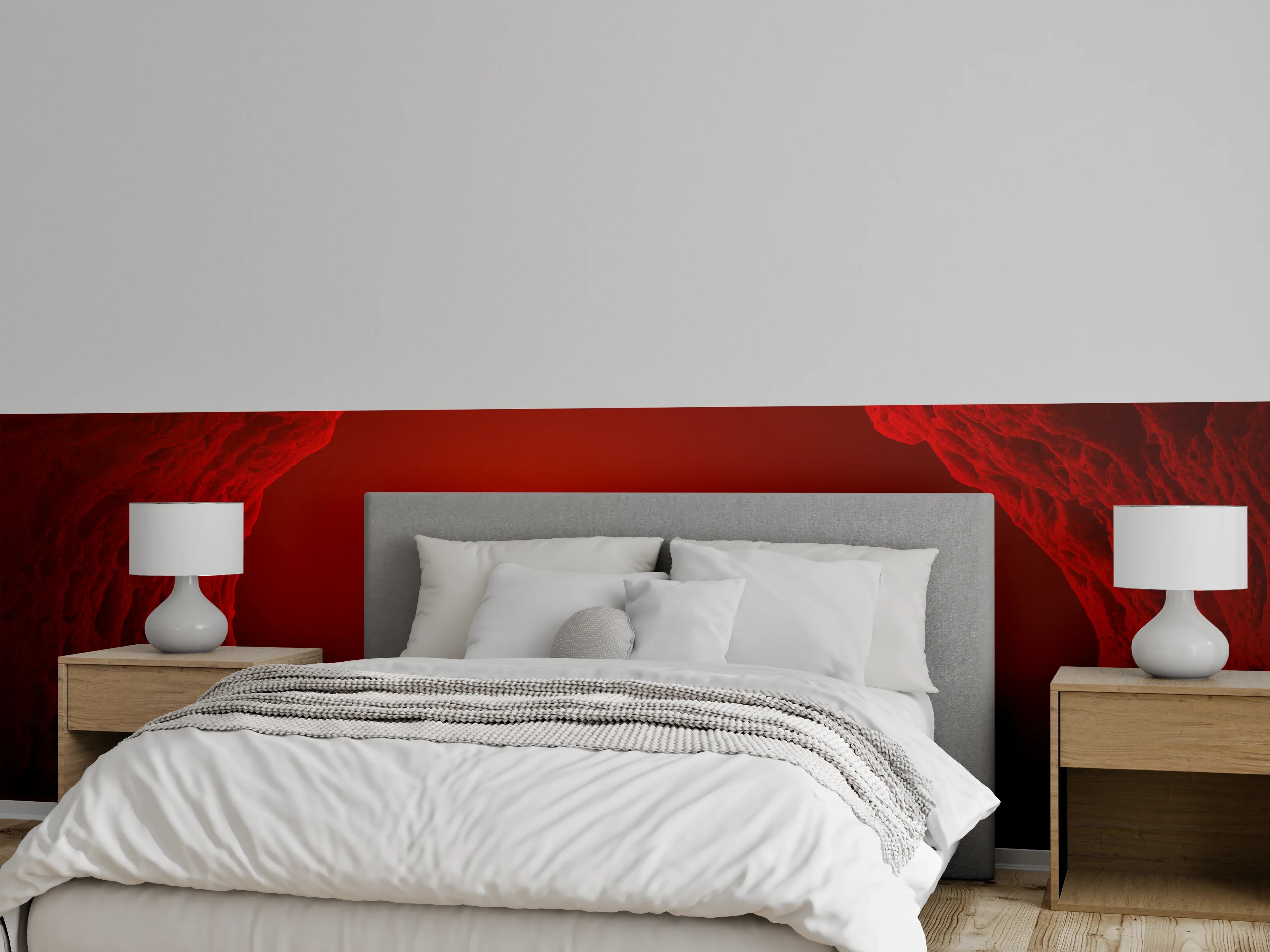 Wandverkleidung Schlafzimmer - Sonnenuntergang im Felsentor – magische Natur