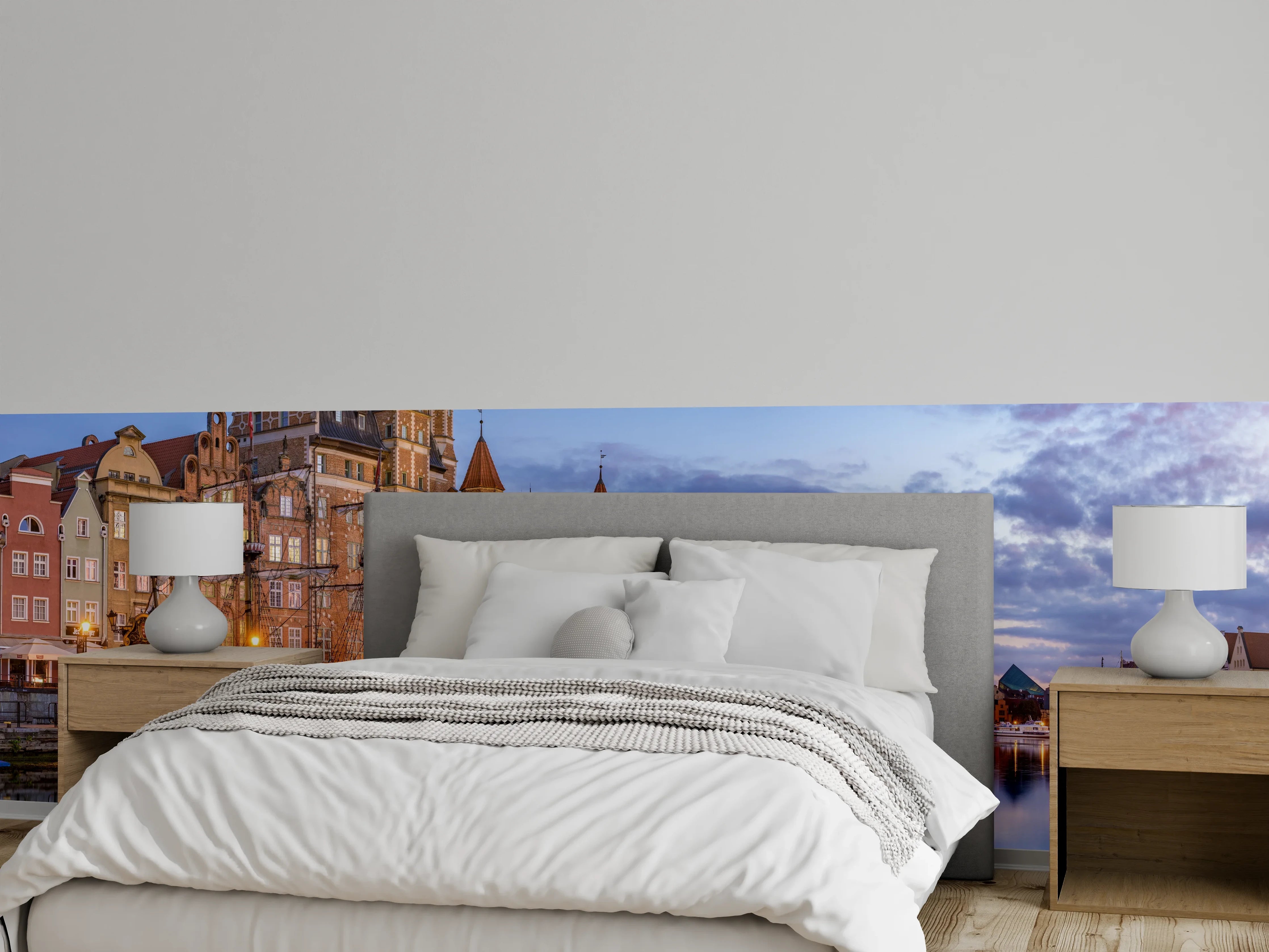Wandverkleidung Schlafzimmer - Stadtbild von Gdansk in Polen