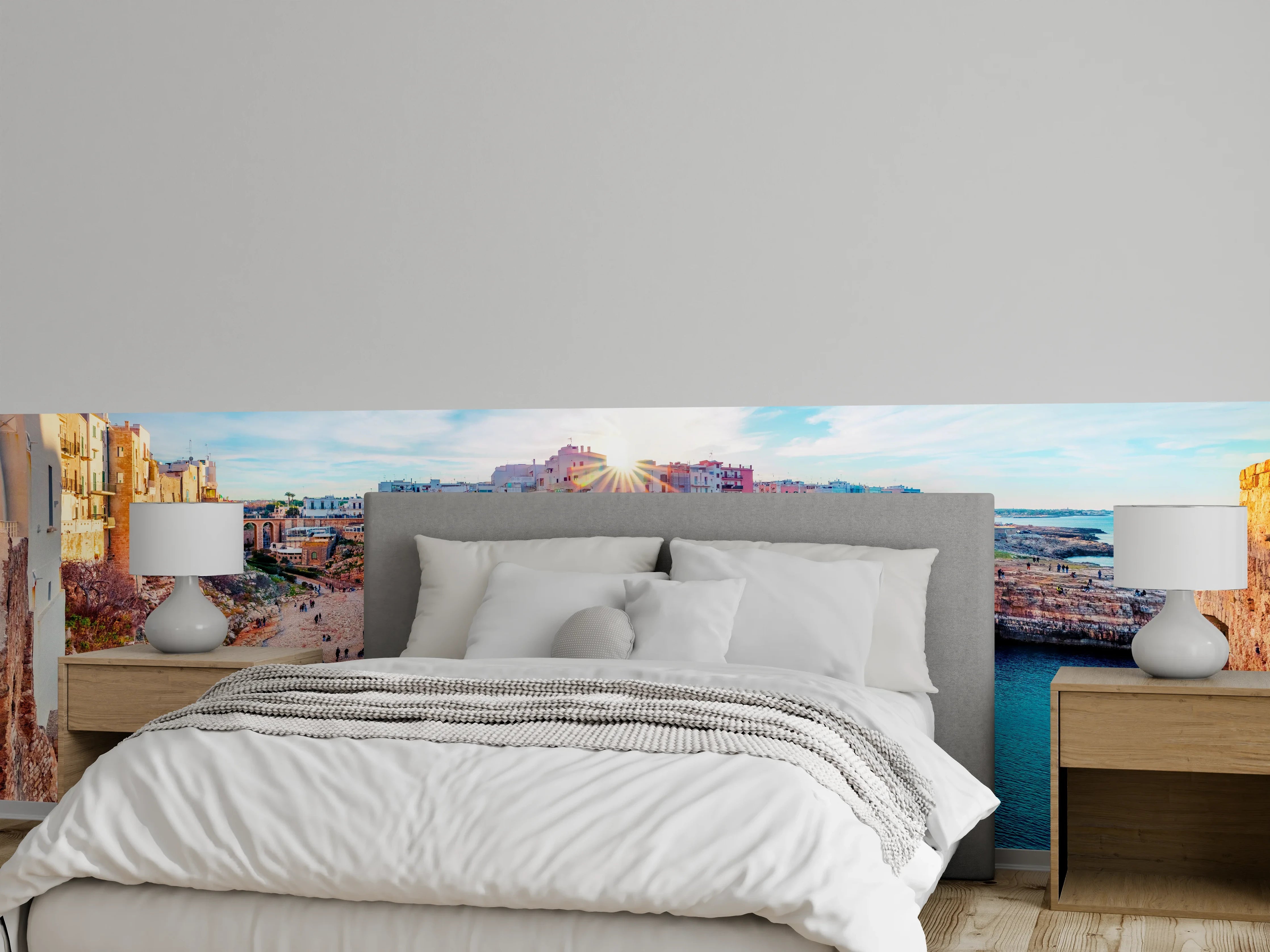 Wandverkleidung Schlafzimmer - Stadtbild von Polignano a Mare