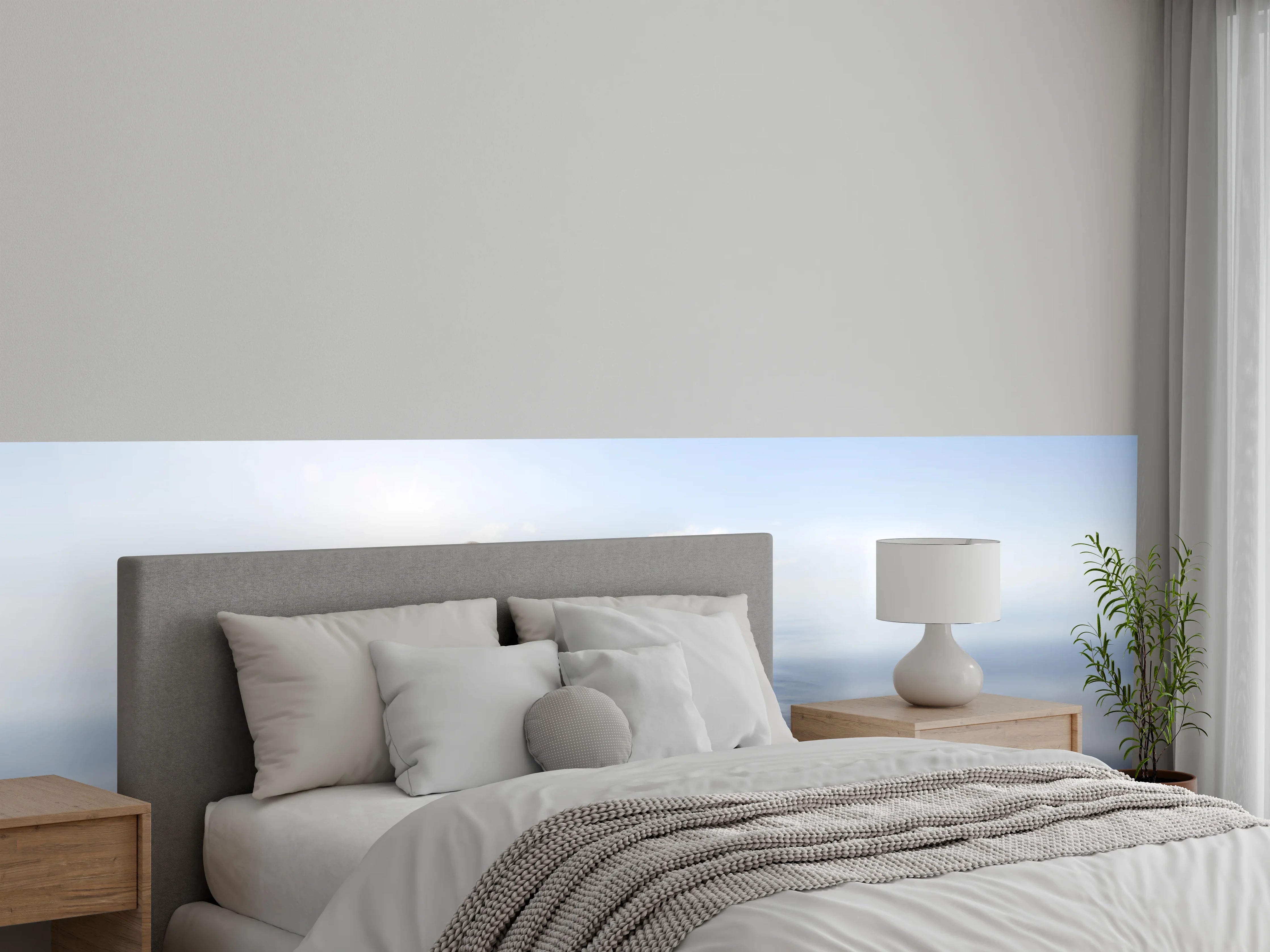 Wandverkleidung Schlafzimmer - Steinbogen im Wasser
