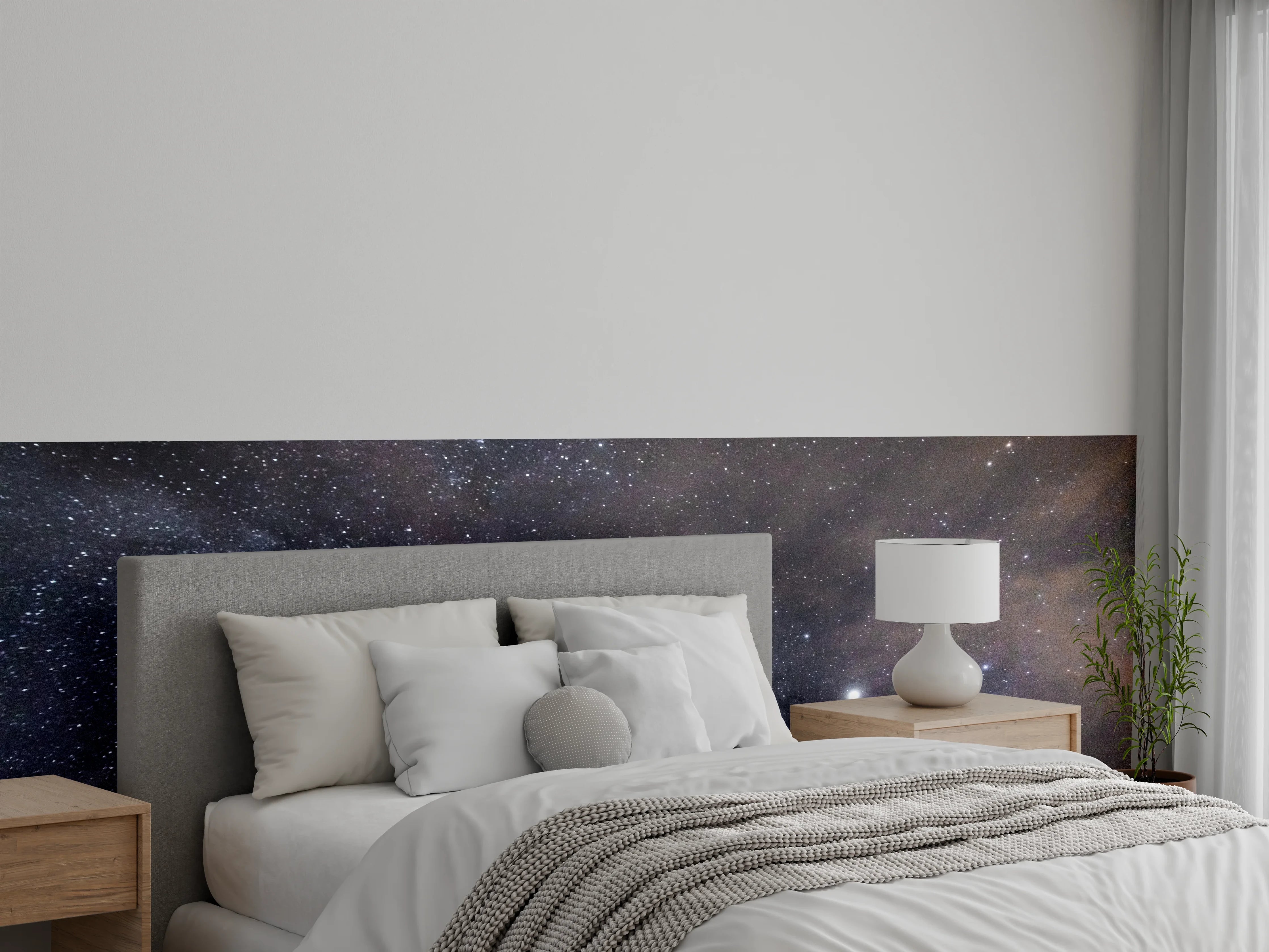 Wandverkleidung Schlafzimmer - Sterne im Himmel bei Nacht