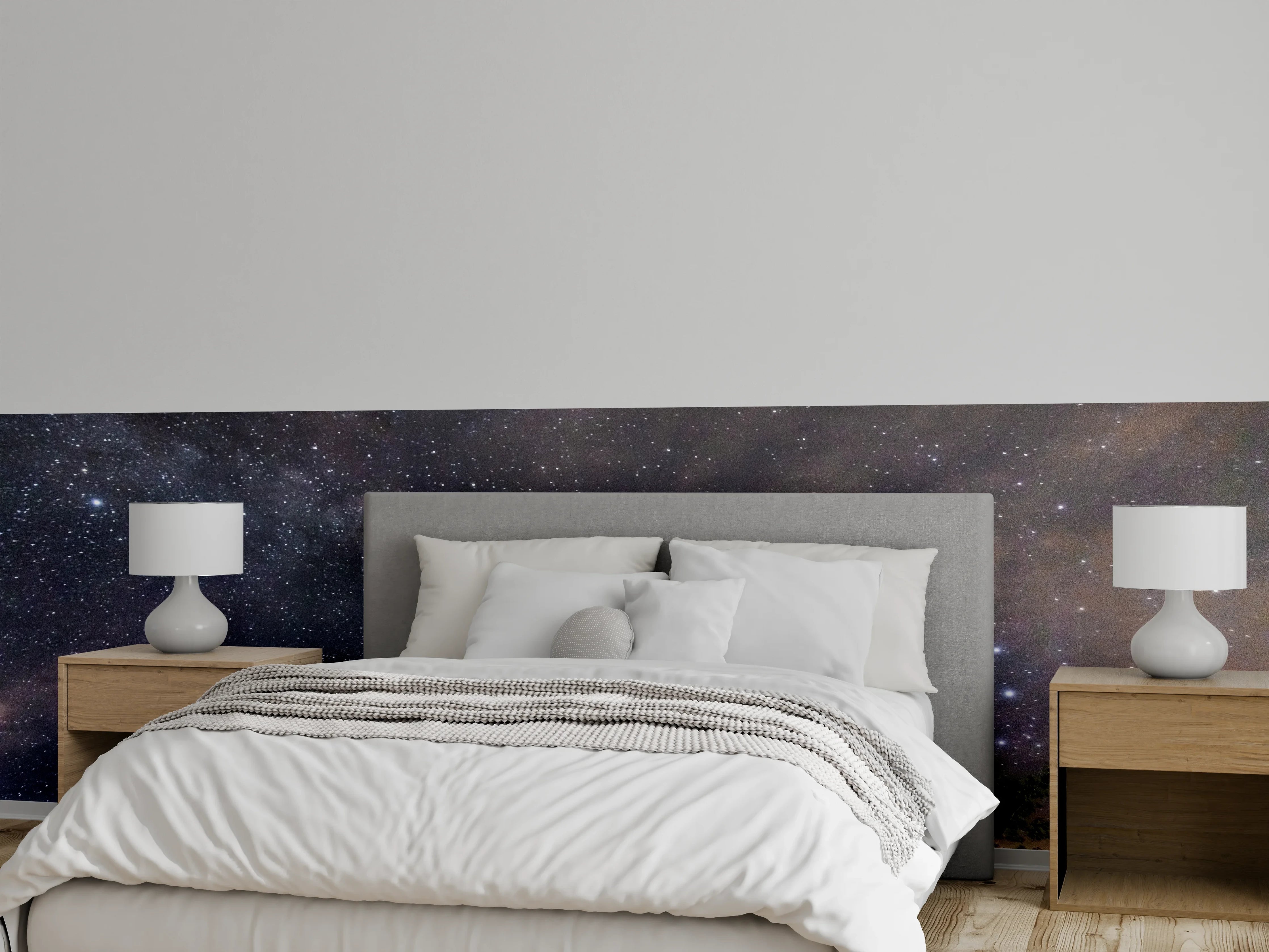Wandverkleidung Schlafzimmer - Sterne im Himmel bei Nacht