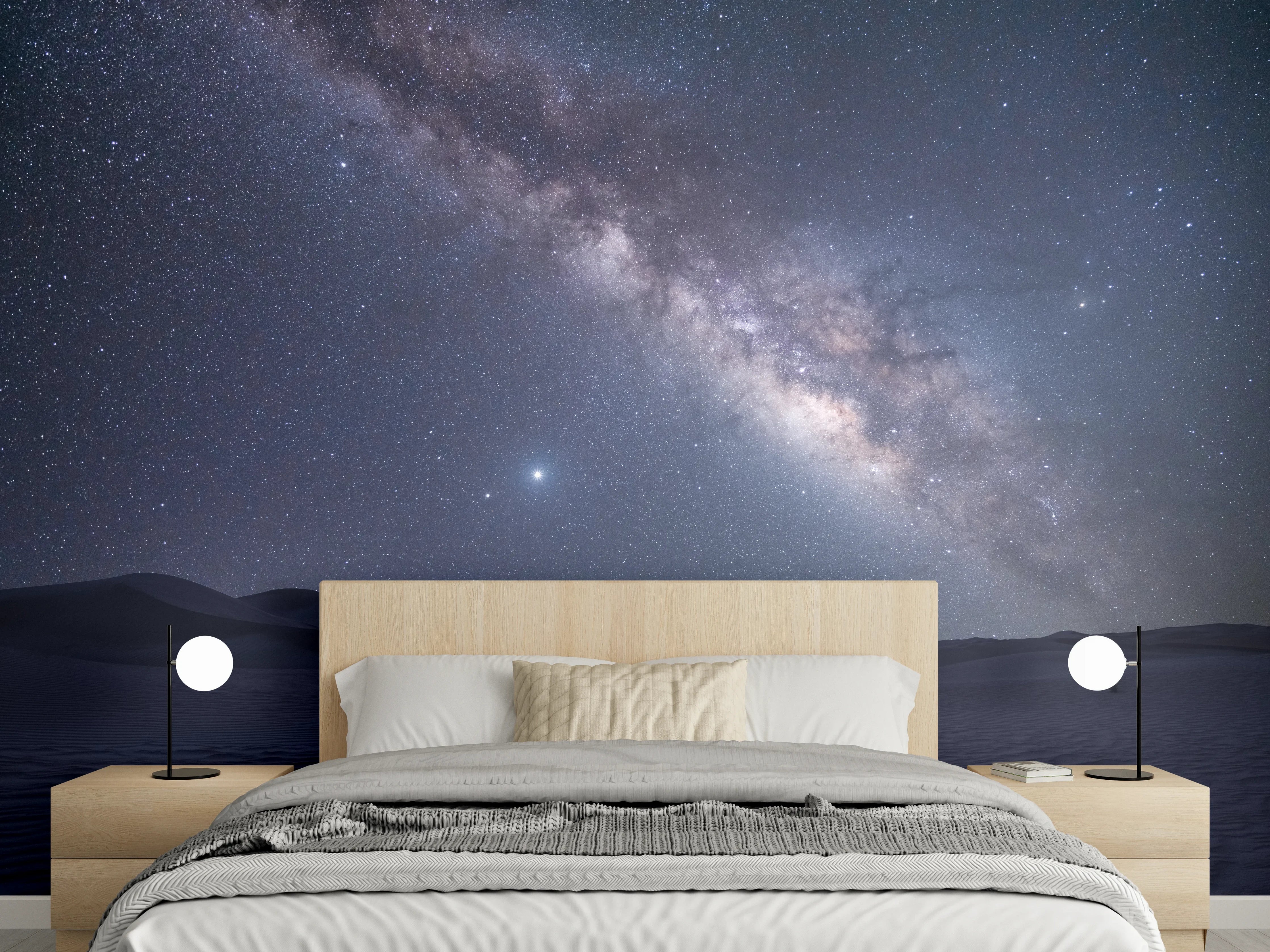 Wandverkleidung Schlafzimmer - Sternenklarer Nachthimmel