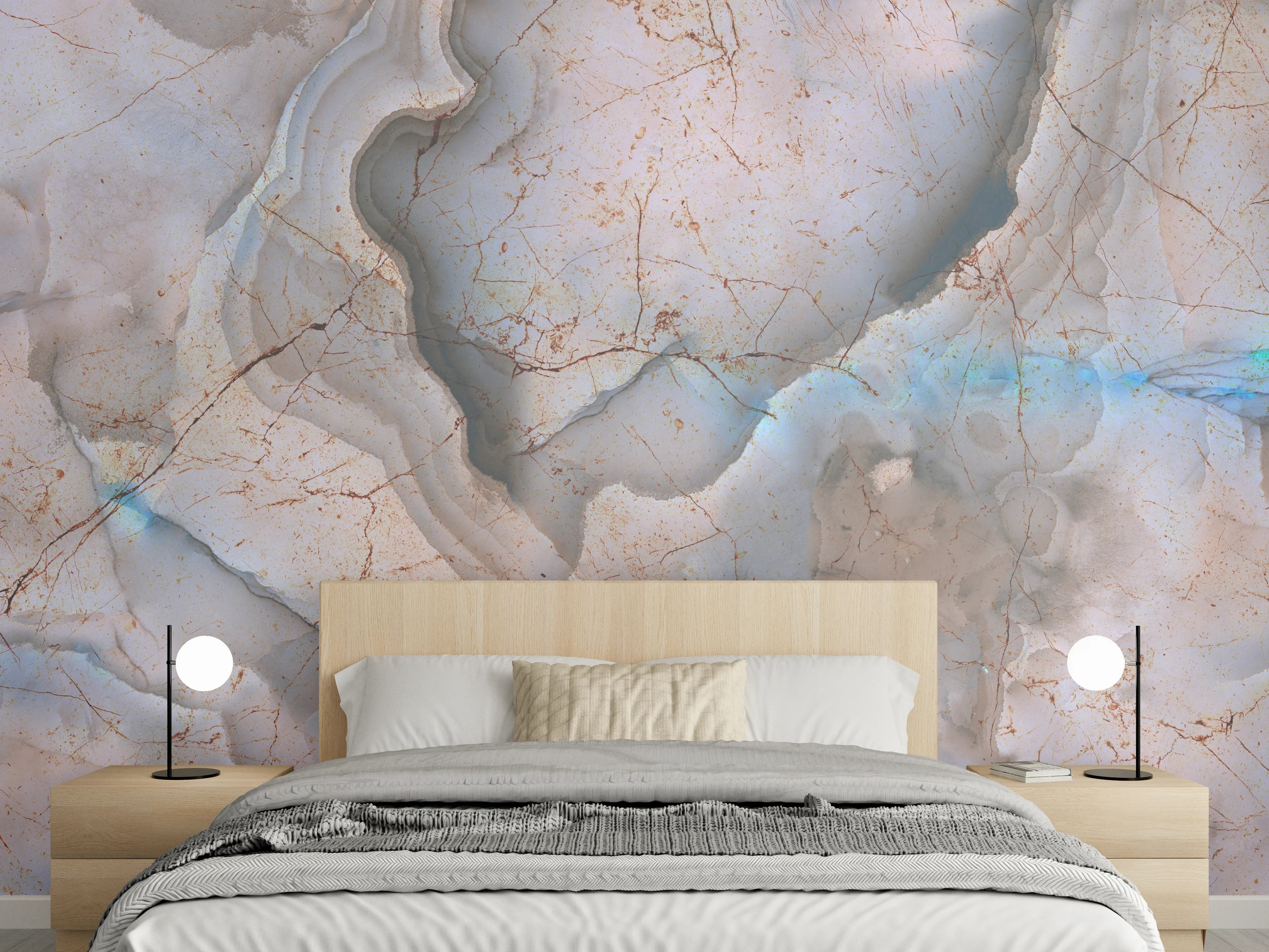 Wandverkleidung Schlafzimmer - Stilvolle Marmor Mischung