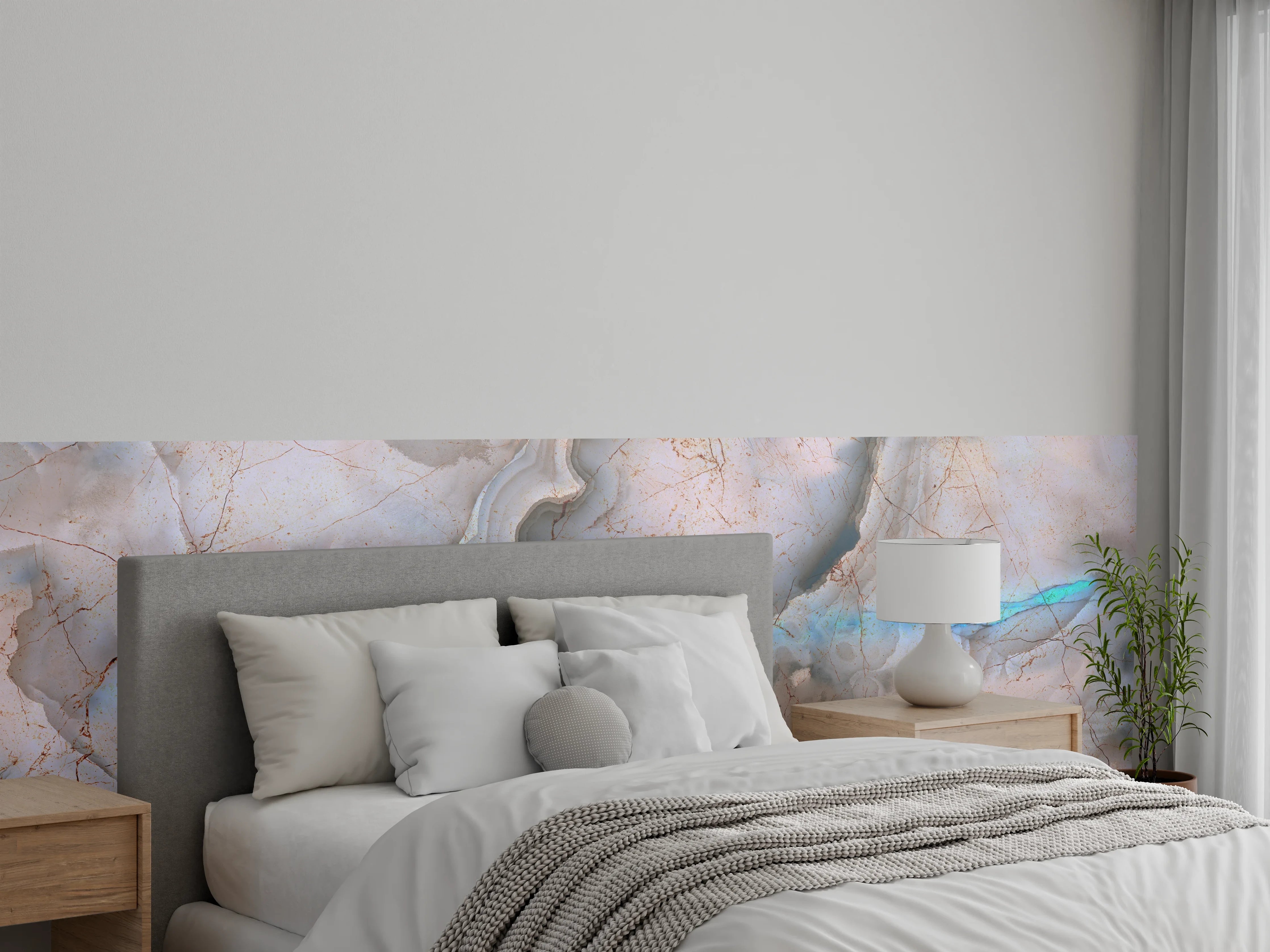 Wandverkleidung Schlafzimmer - Stilvolle Marmor Mischung