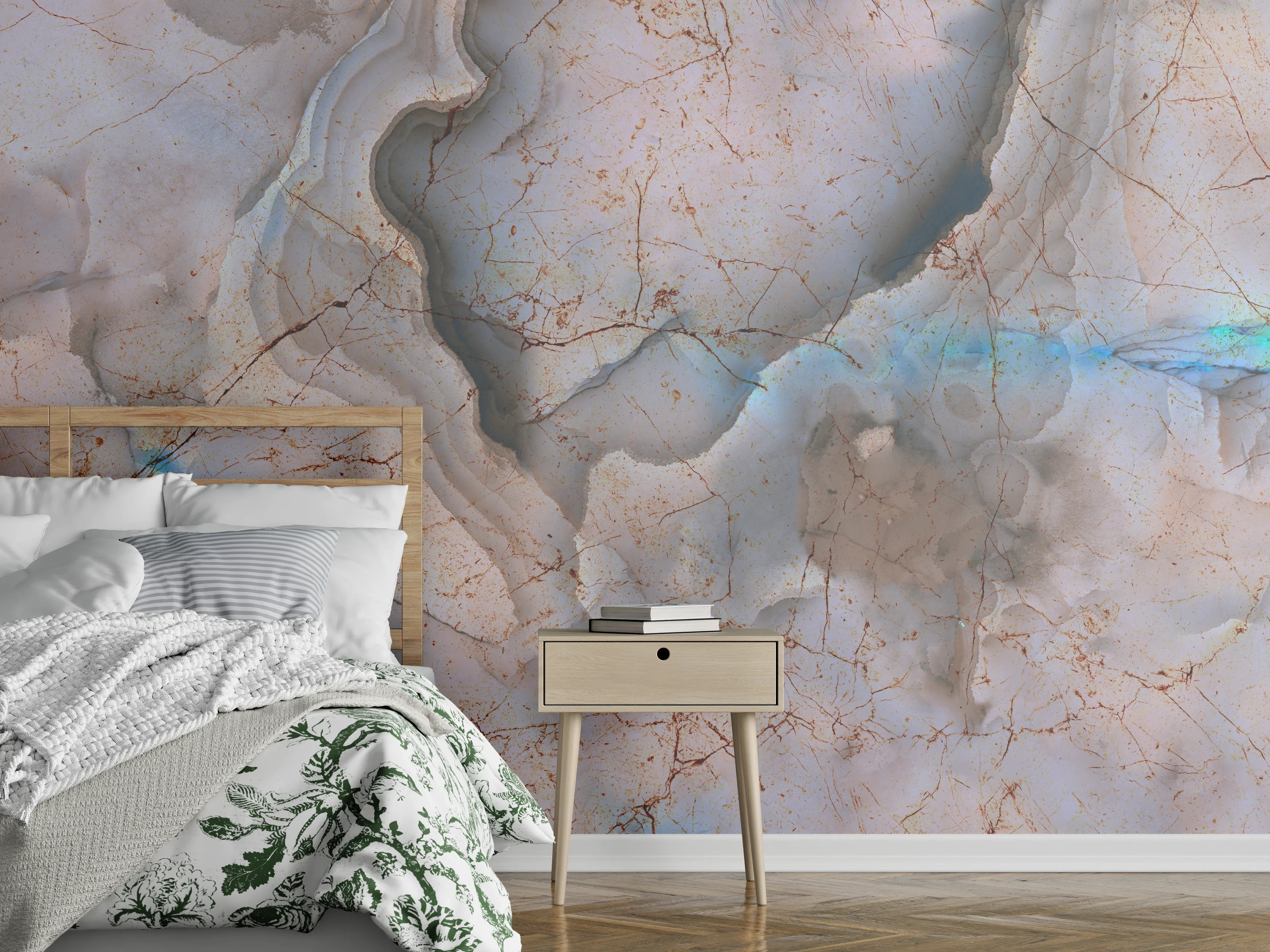 Wandverkleidung Schlafzimmer - Stilvolle Marmor Mischung