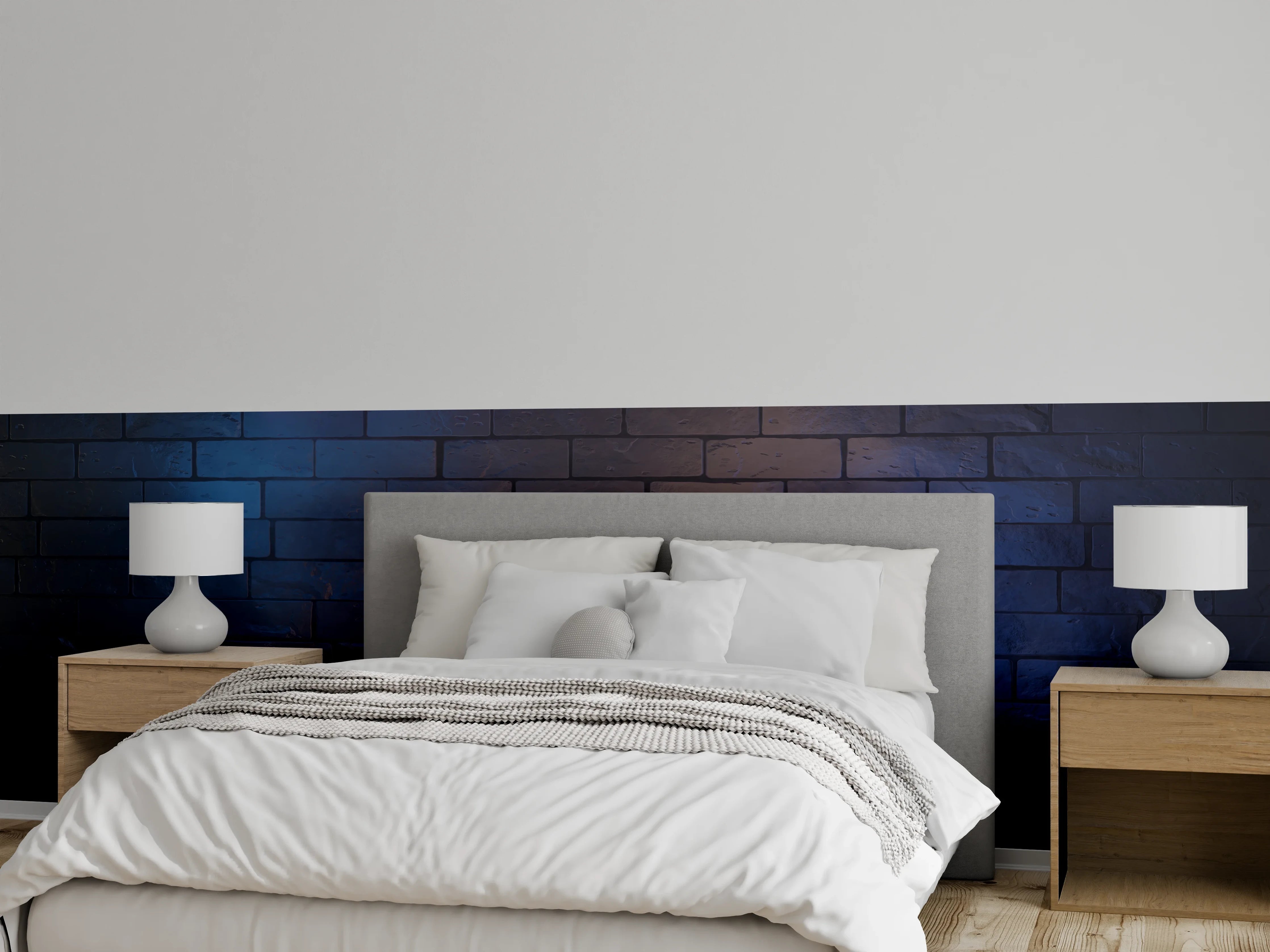 Wandverkleidung Schlafzimmer - Stilvoller moderner lila Neonlichtrahmen