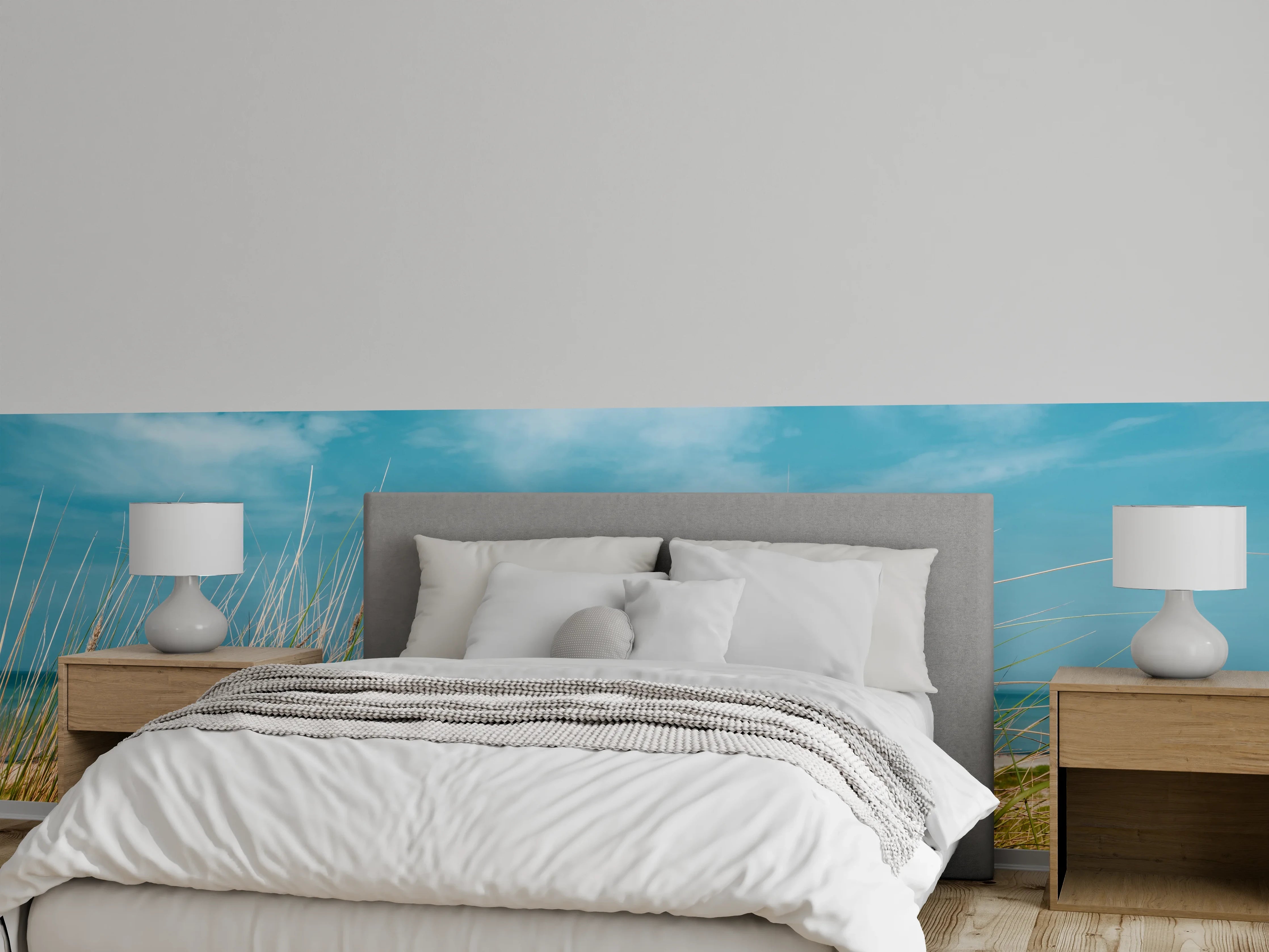 Wandverkleidung Schlafzimmer - Strand und Dünen Panorama Poster