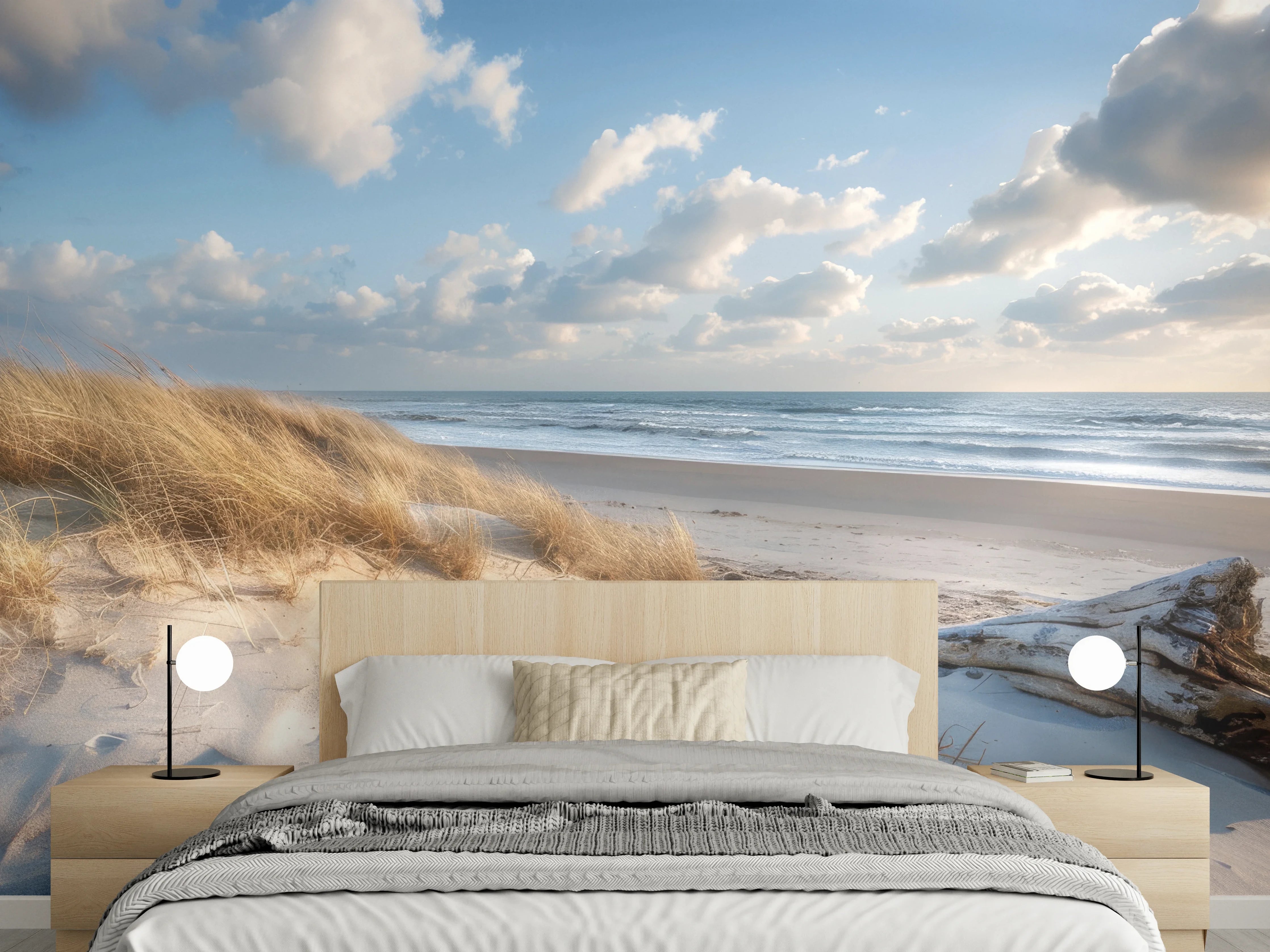 Wandverkleidung Schlafzimmer - Stranddüne Sonnenaufgang Meeresblick