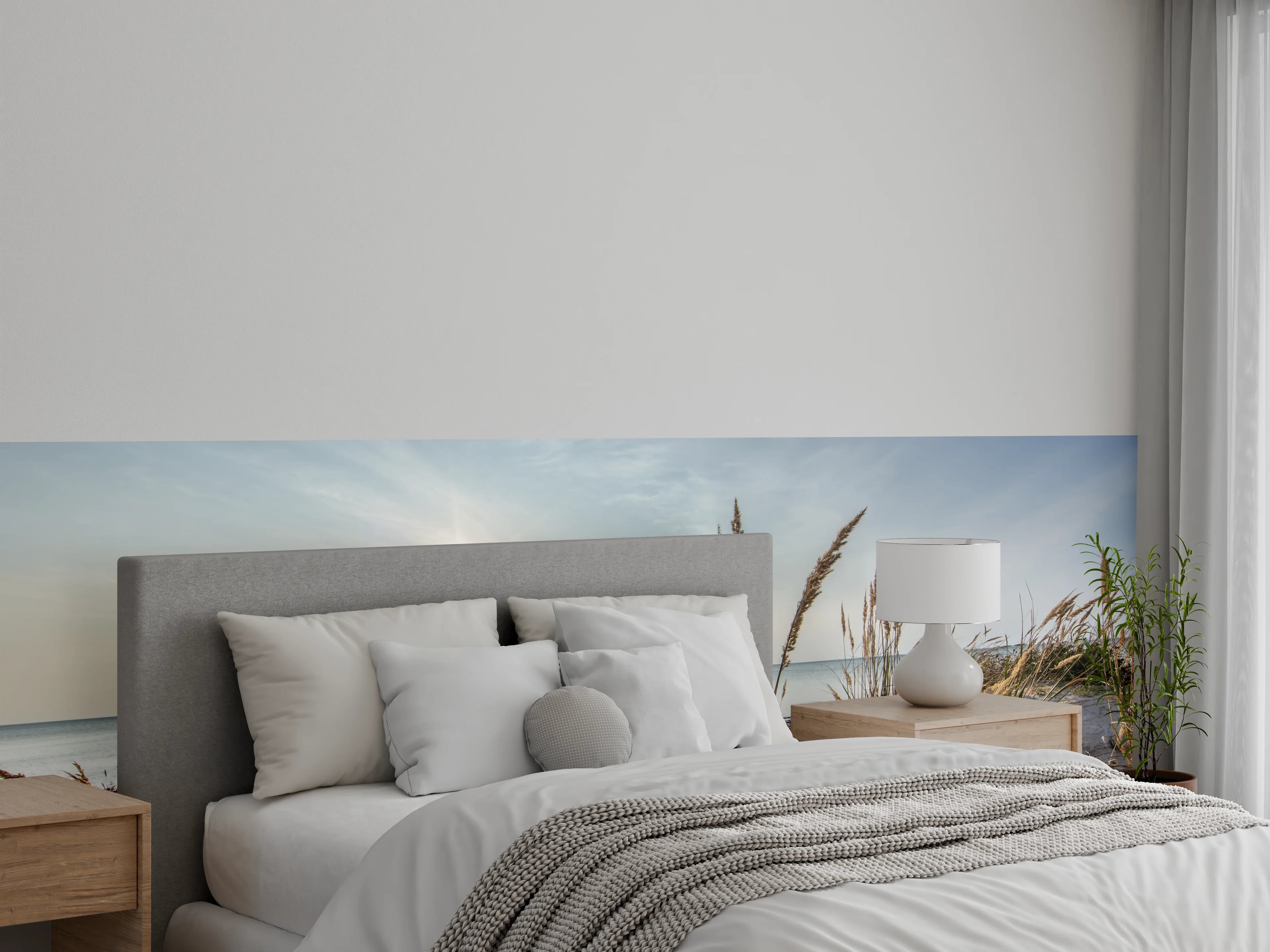 Wandverkleidung Schlafzimmer - Stranddünen im Sonnenlicht Fotomotiv