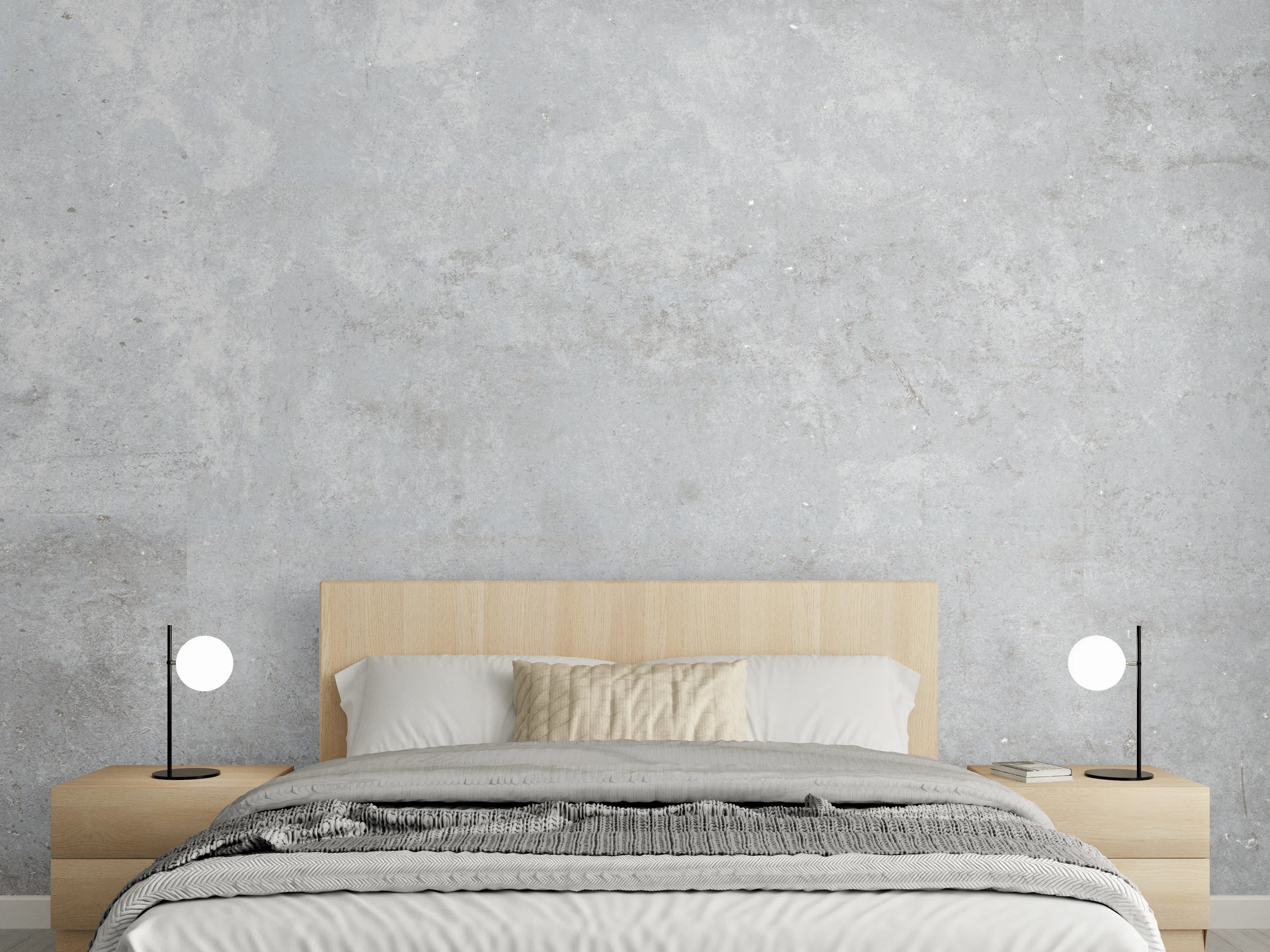 Wandverkleidung Schlafzimmer - Textur Grau-Weißer Marmor