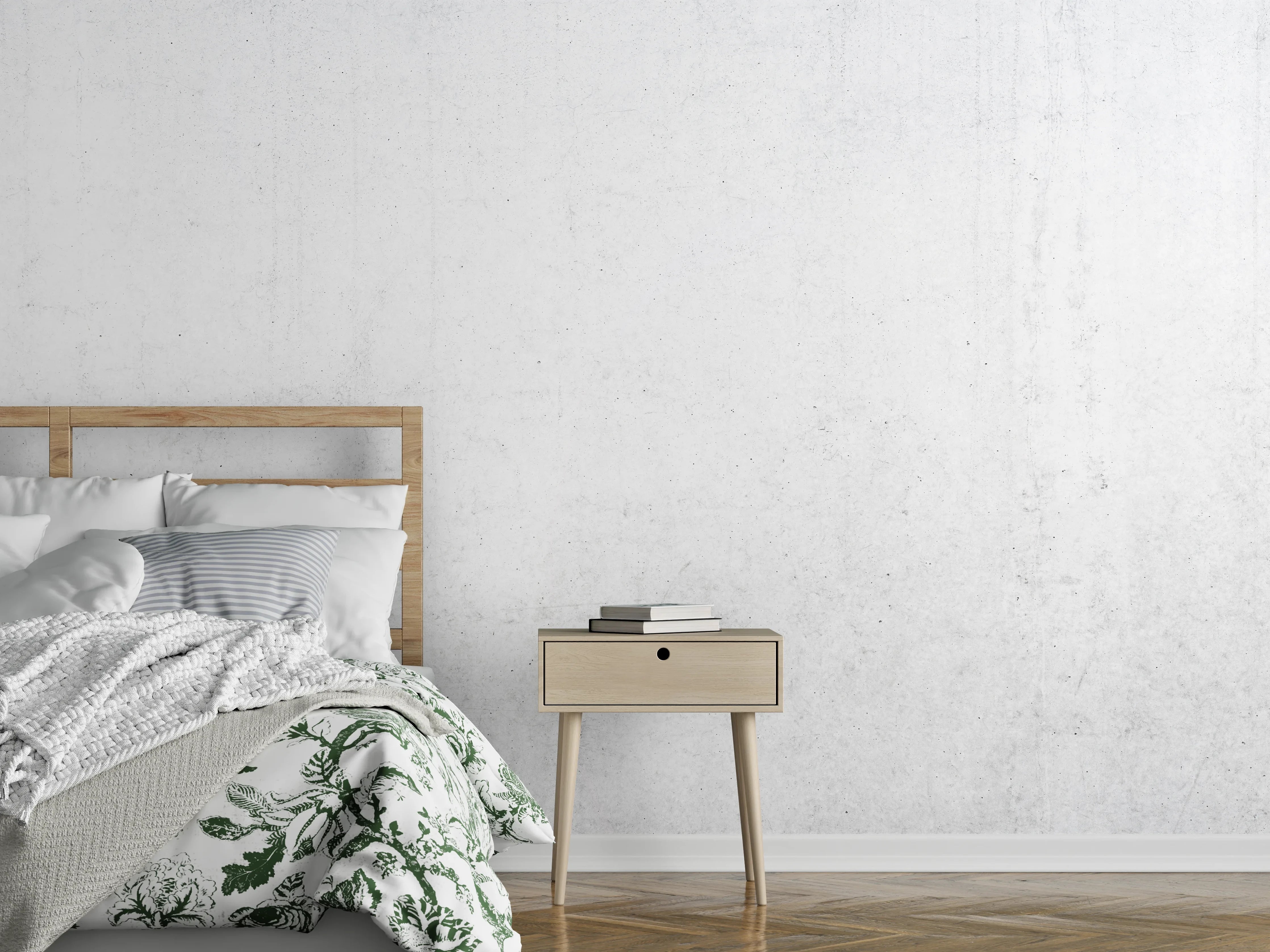 Wandverkleidung Schlafzimmer - Textur der alten weißen Betonwand