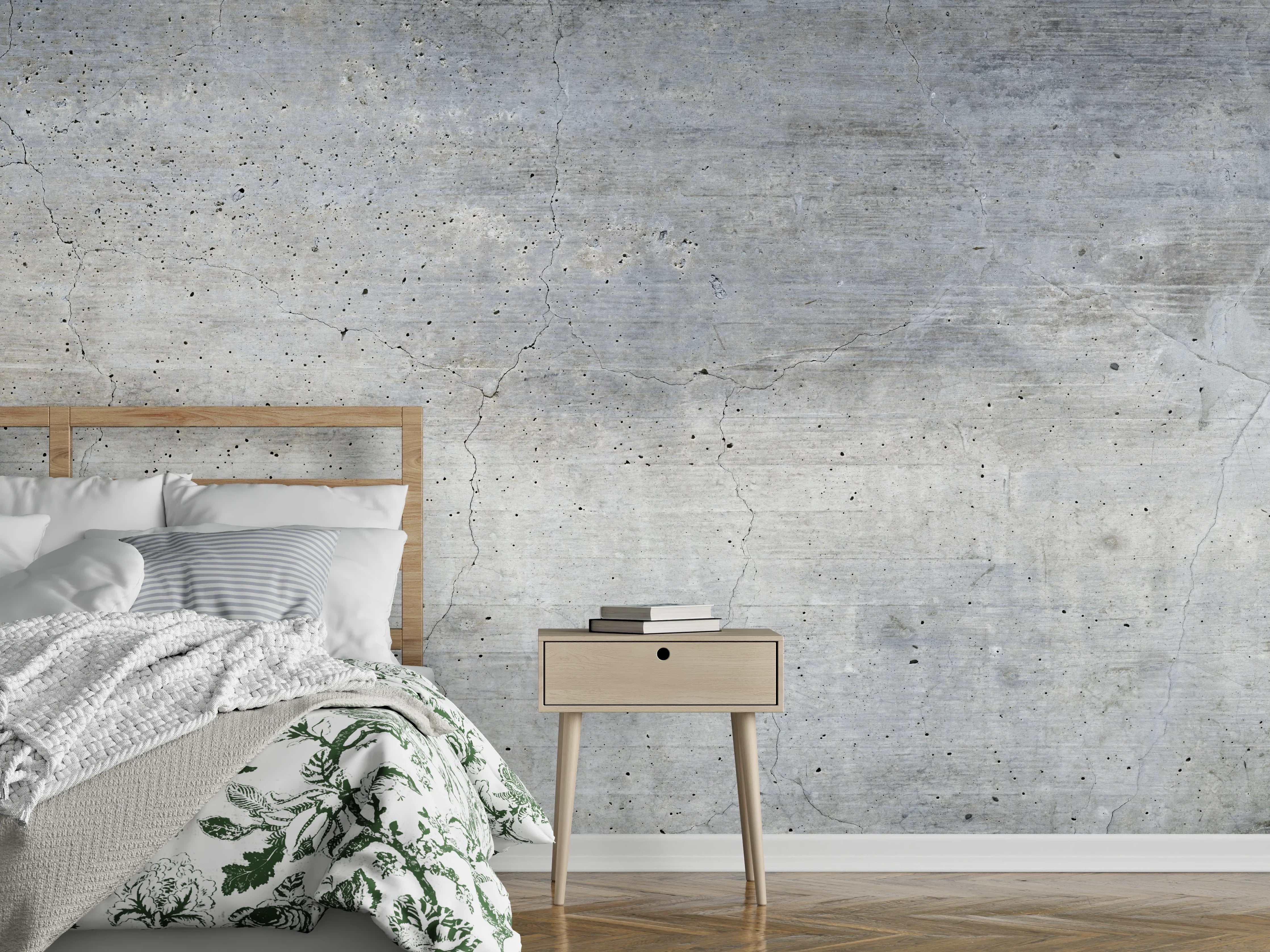 Wandverkleidung Schlafzimmer - Textur einer alten grauen Betonwand