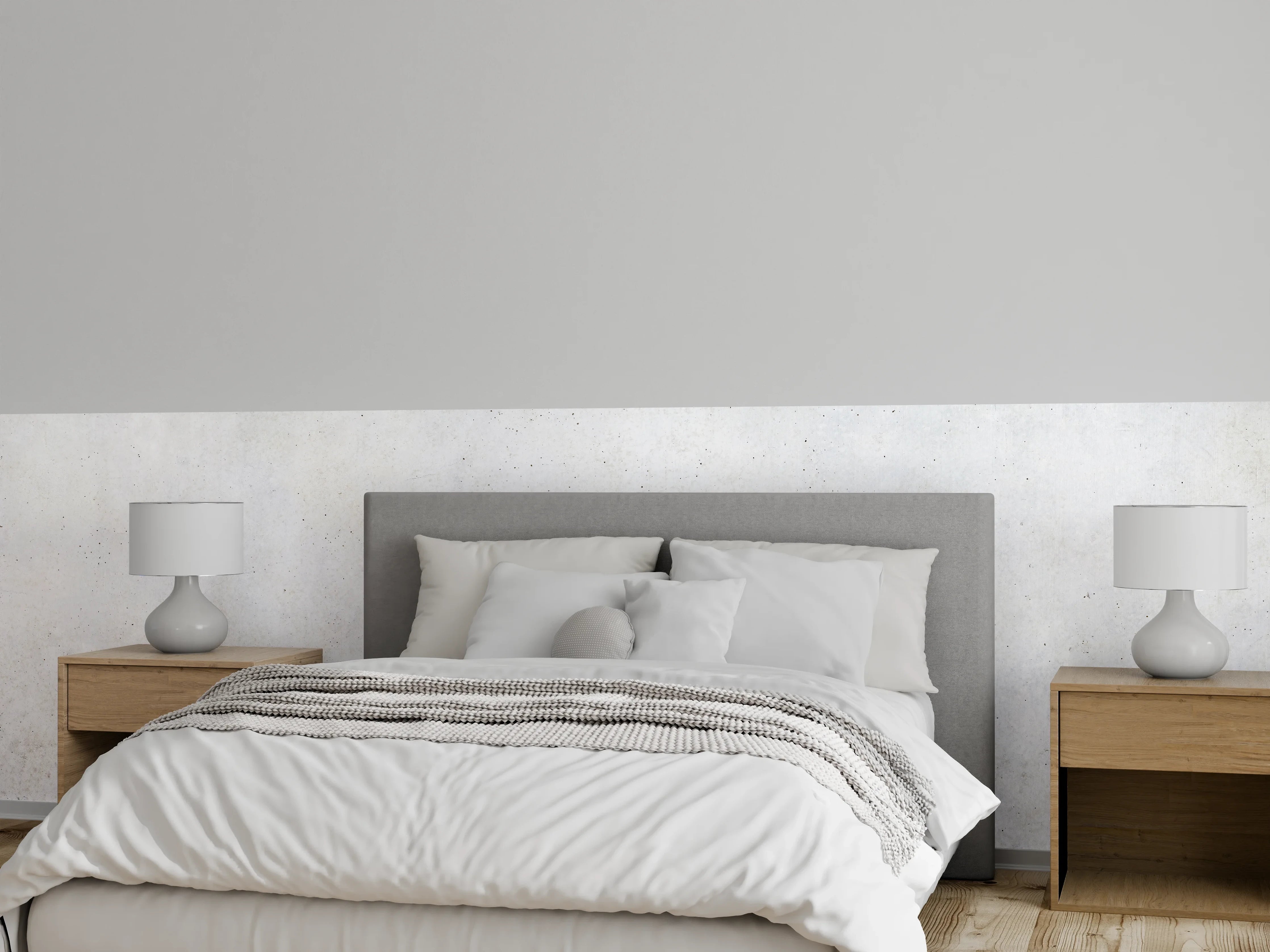 Wandverkleidung Schlafzimmer - Textur einer weißen Betonwand