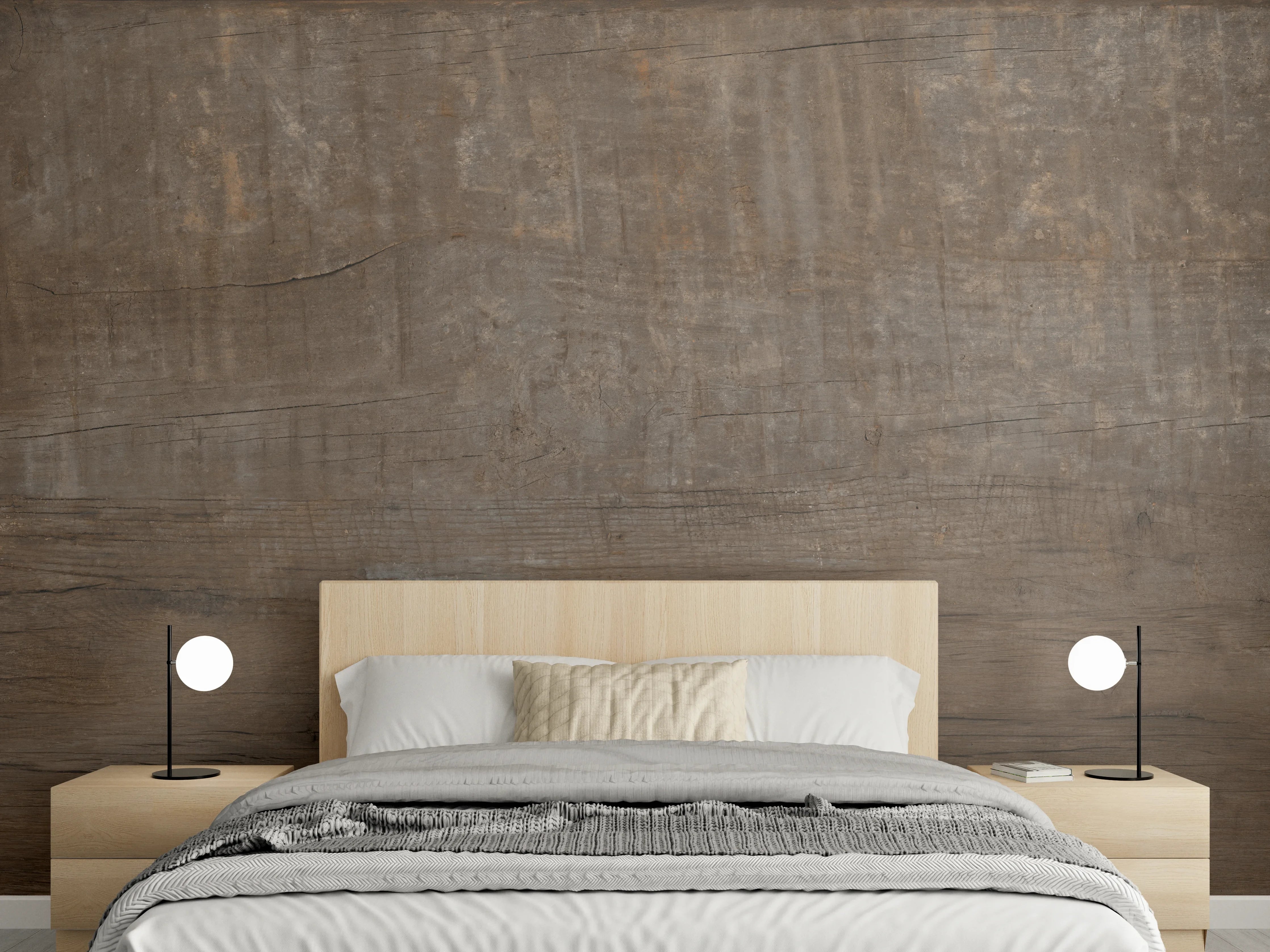 Wandverkleidung Schlafzimmer - Textur mit natürlicher Holzstruktur