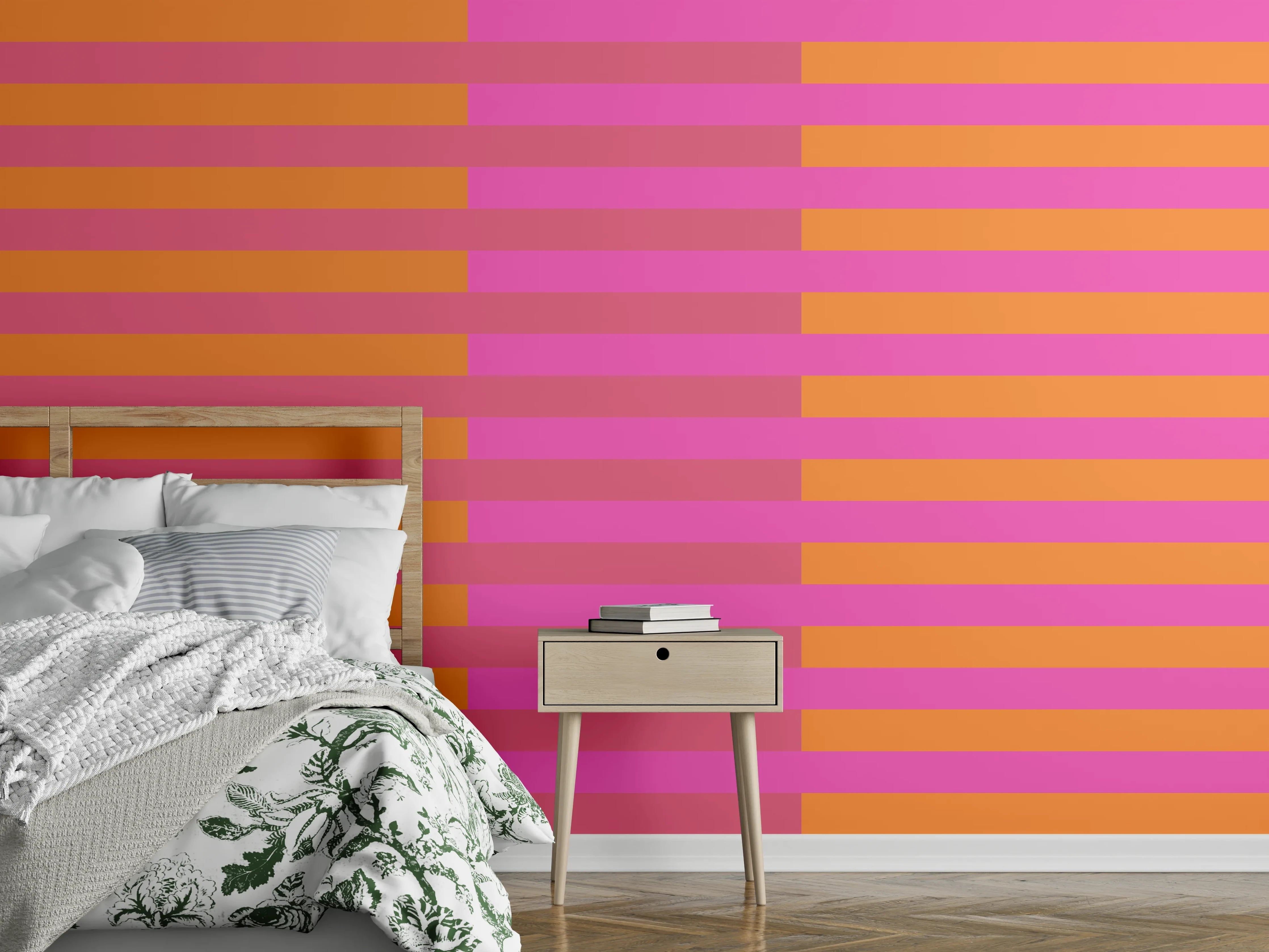 Wandverkleidung Schlafzimmer - The Oranges - Multy Stripes - Fuchsia