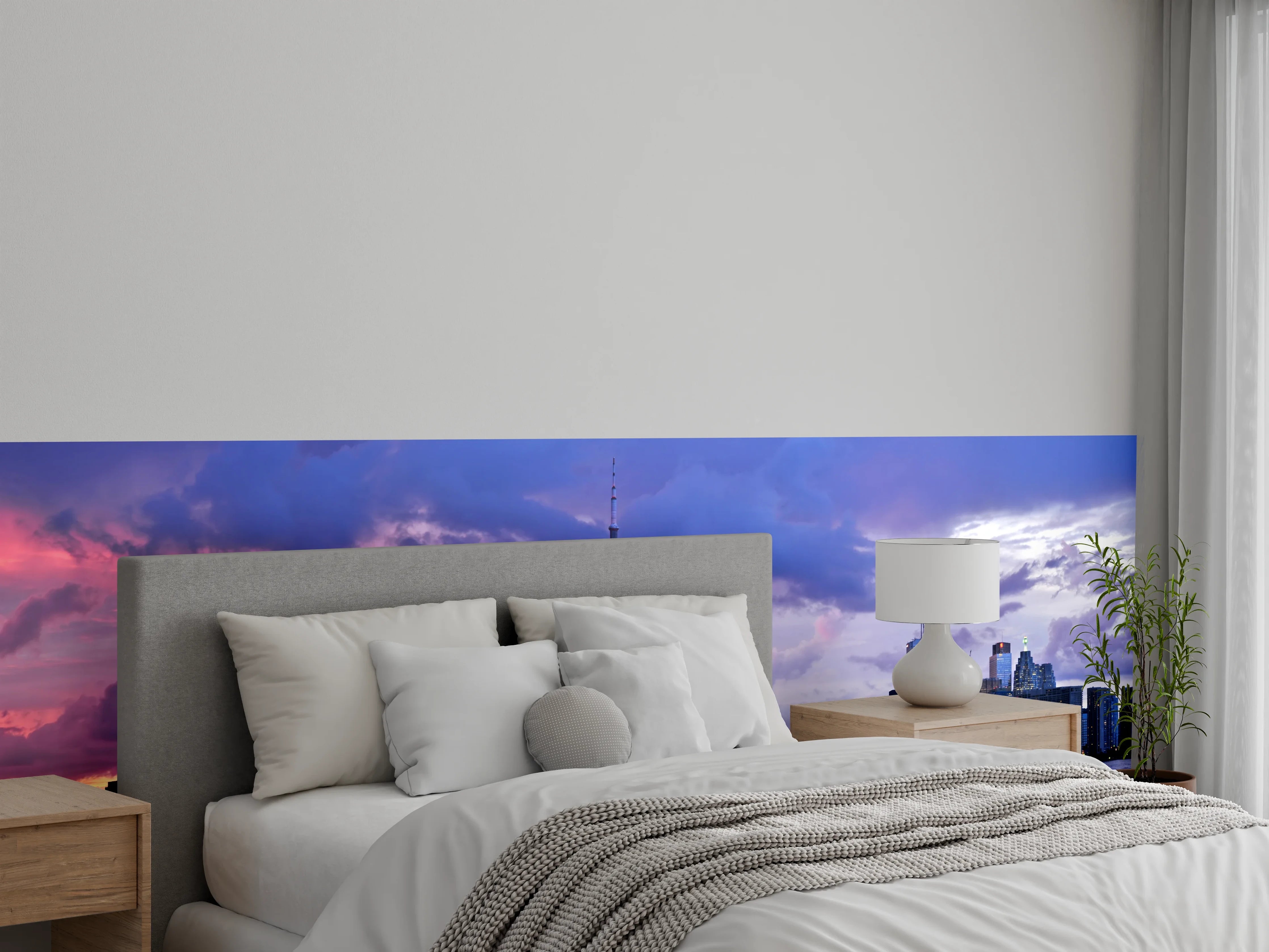 Wandverkleidung Schlafzimmer - Toronto Skyline bei Sonnenuntergang Panorama