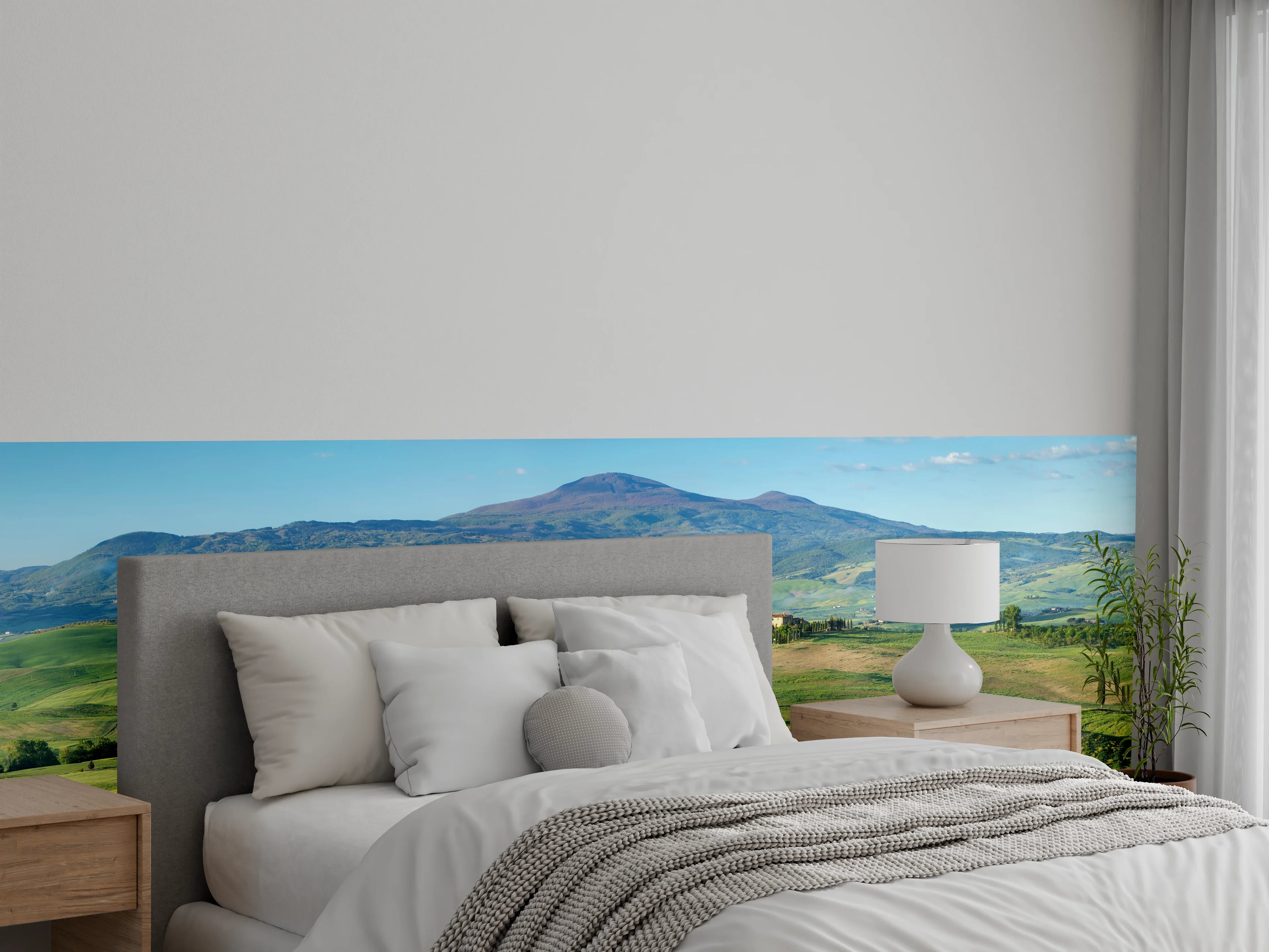 Wandverkleidung Schlafzimmer - Toskana Hügel Panorama