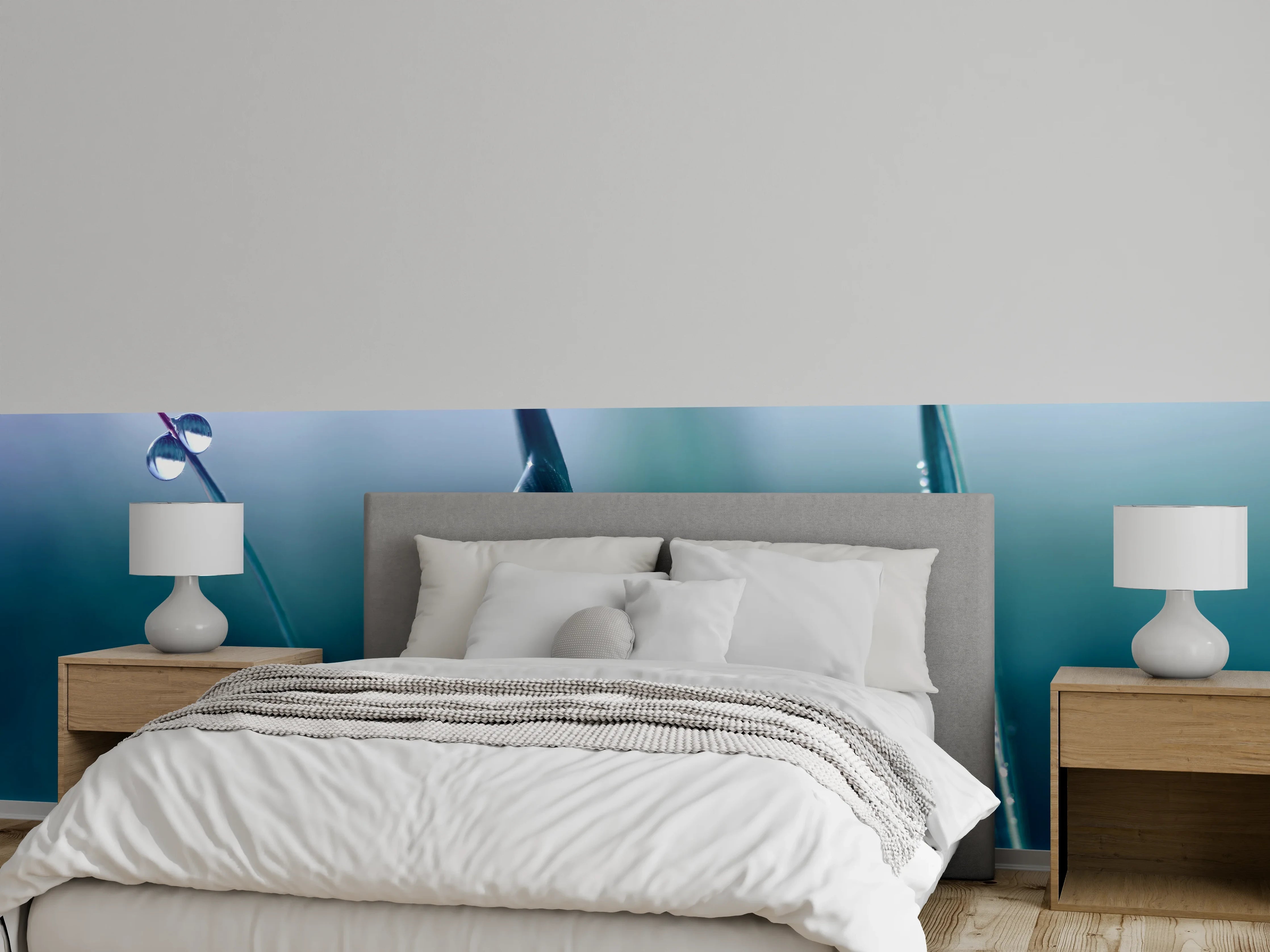 Wandverkleidung Schlafzimmer - Transparente Tautropfen