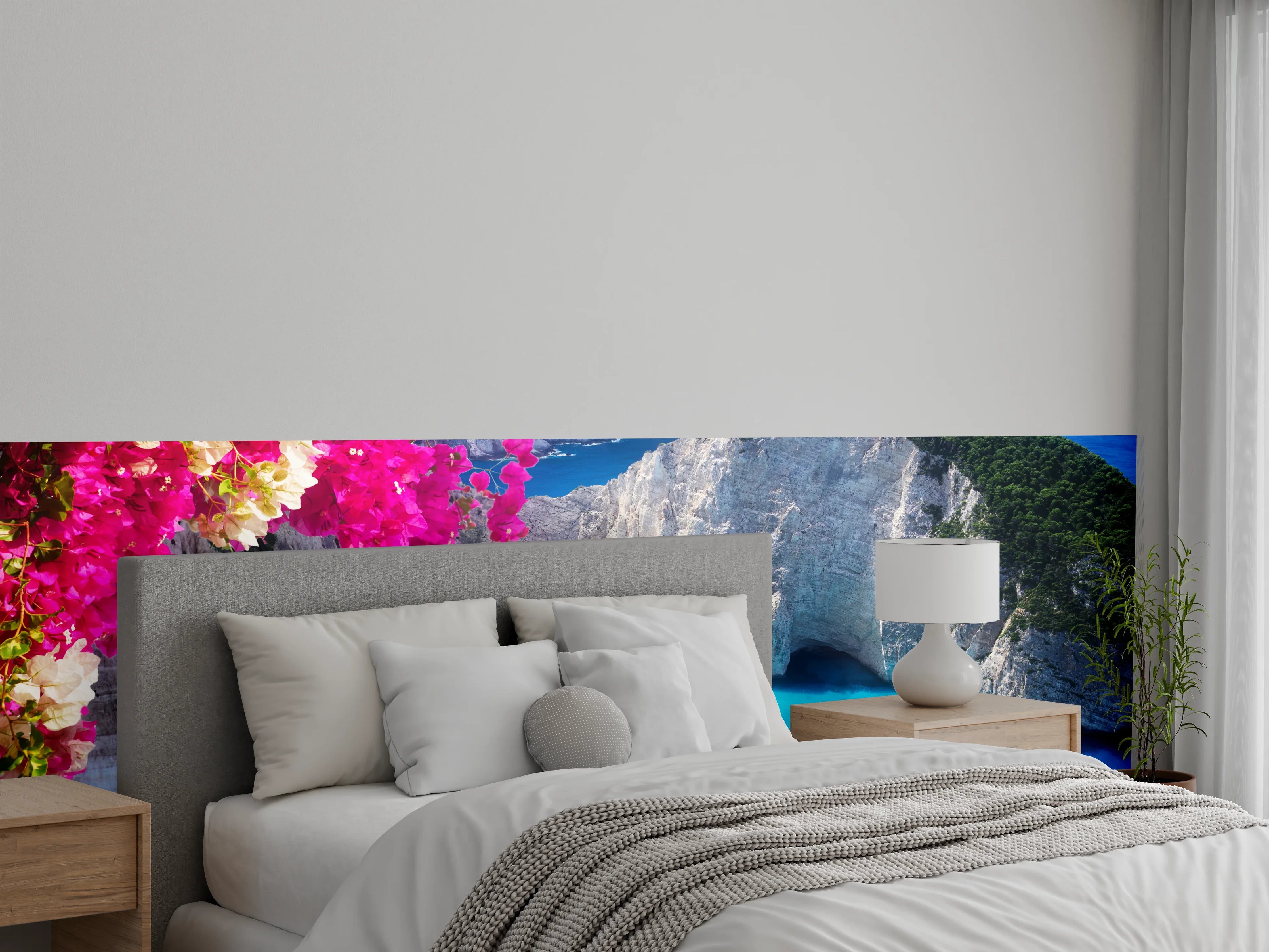 Wandverkleidung Schlafzimmer - Traumhafte Meeresbucht Wandbild
