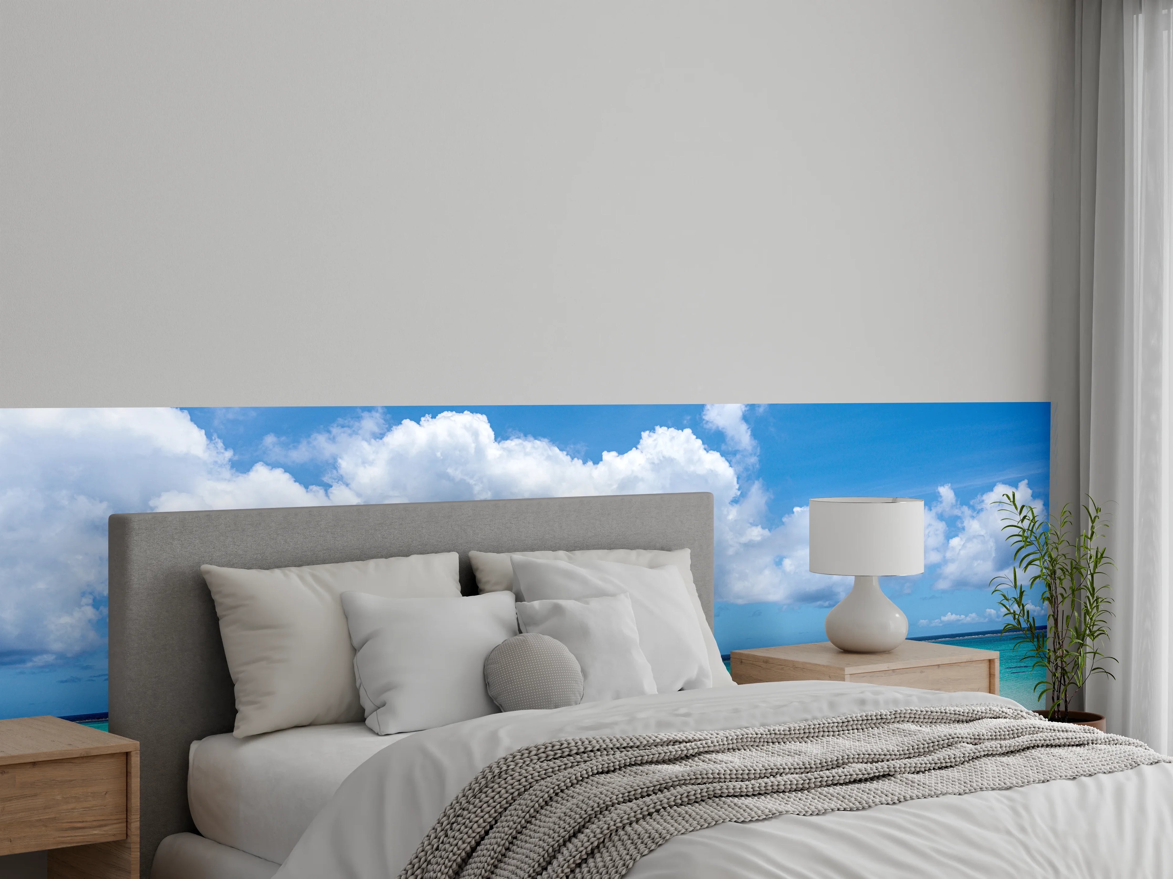 Wandverkleidung Schlafzimmer - Traumhafter Strand und türkisblaues Meer