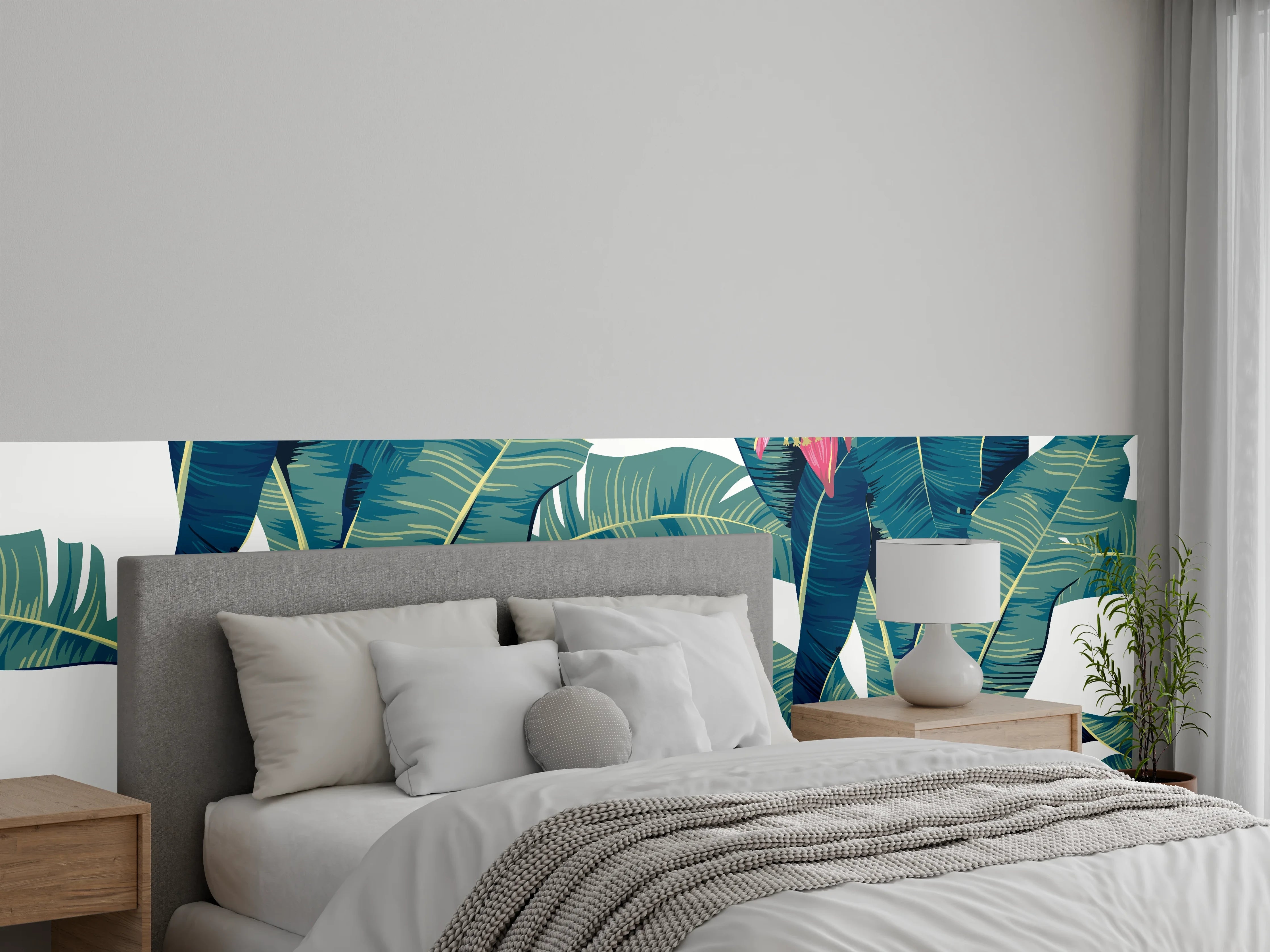 Wandverkleidung Schlafzimmer - Tropisch Grün
