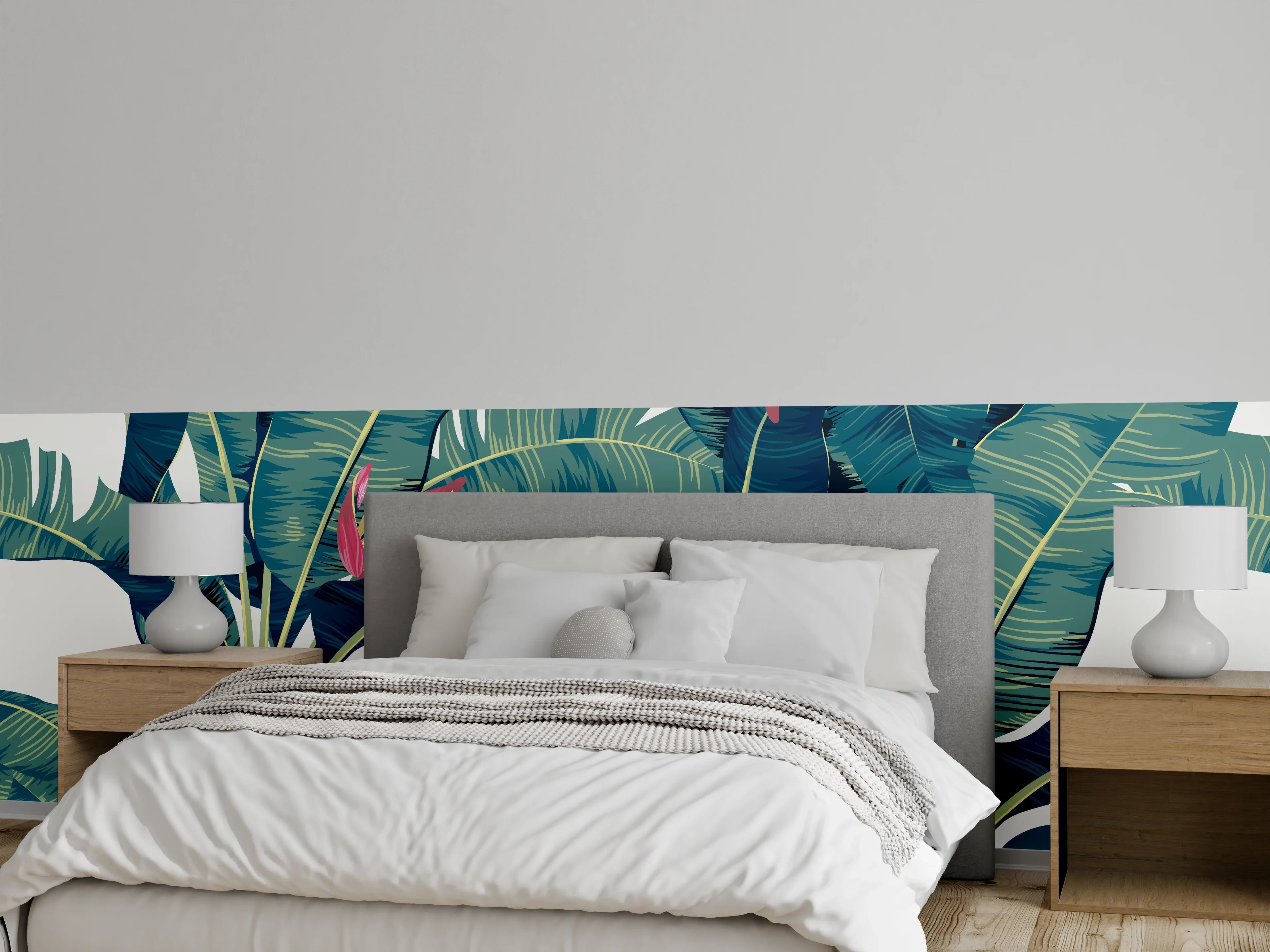 Wandverkleidung Schlafzimmer - Tropisch Grün