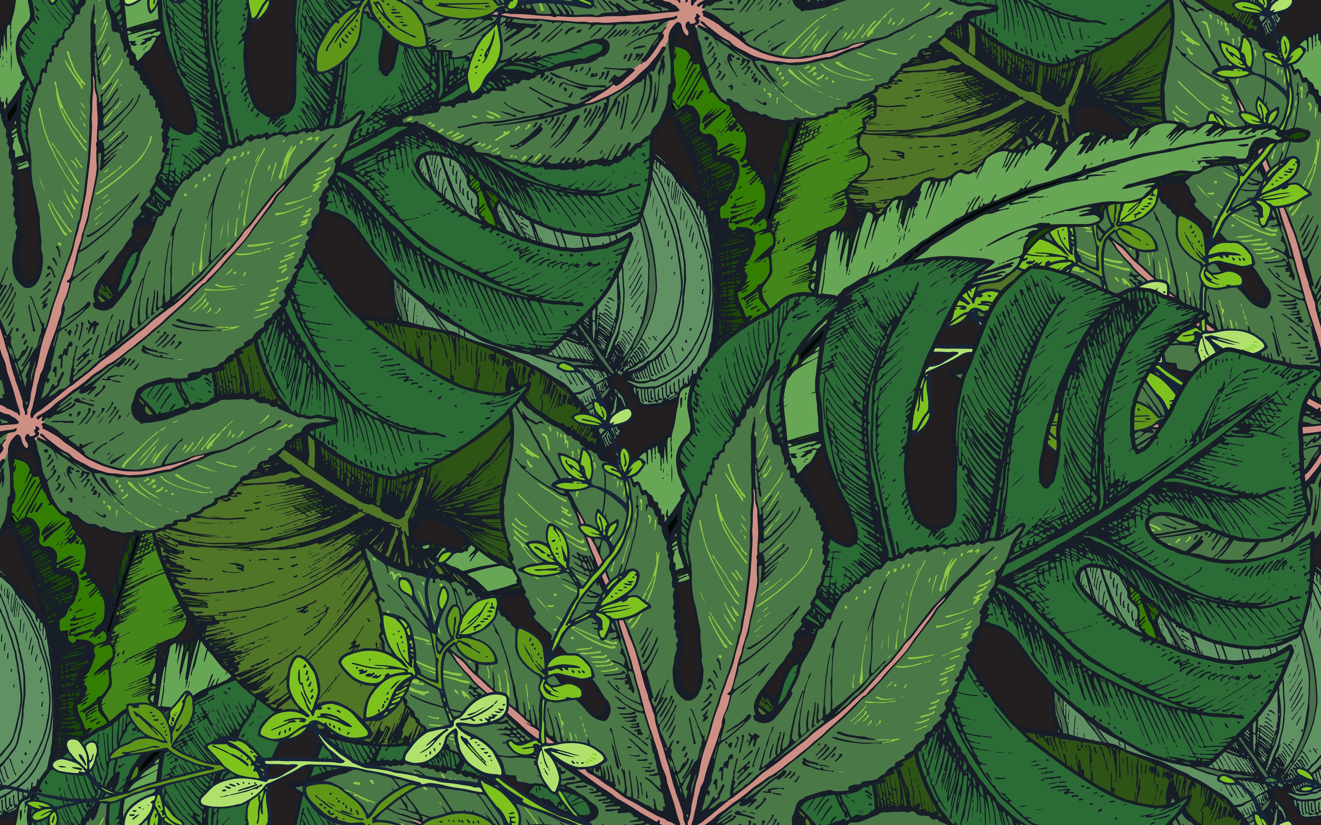 Wandverkleidung Schlafzimmer-Tropische Monstera-Blätter Grün