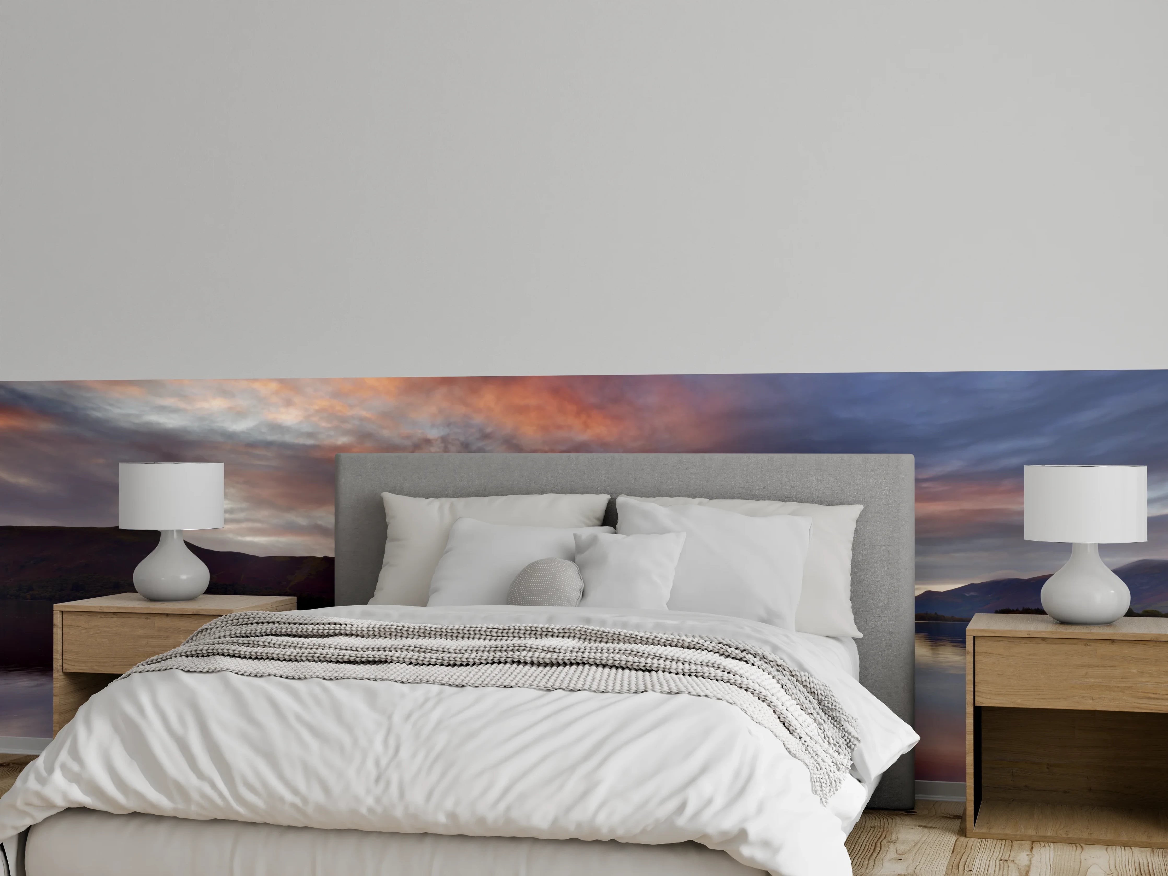 Wandverkleidung Schlafzimmer - Überschwemmter Steg in Derwent Water