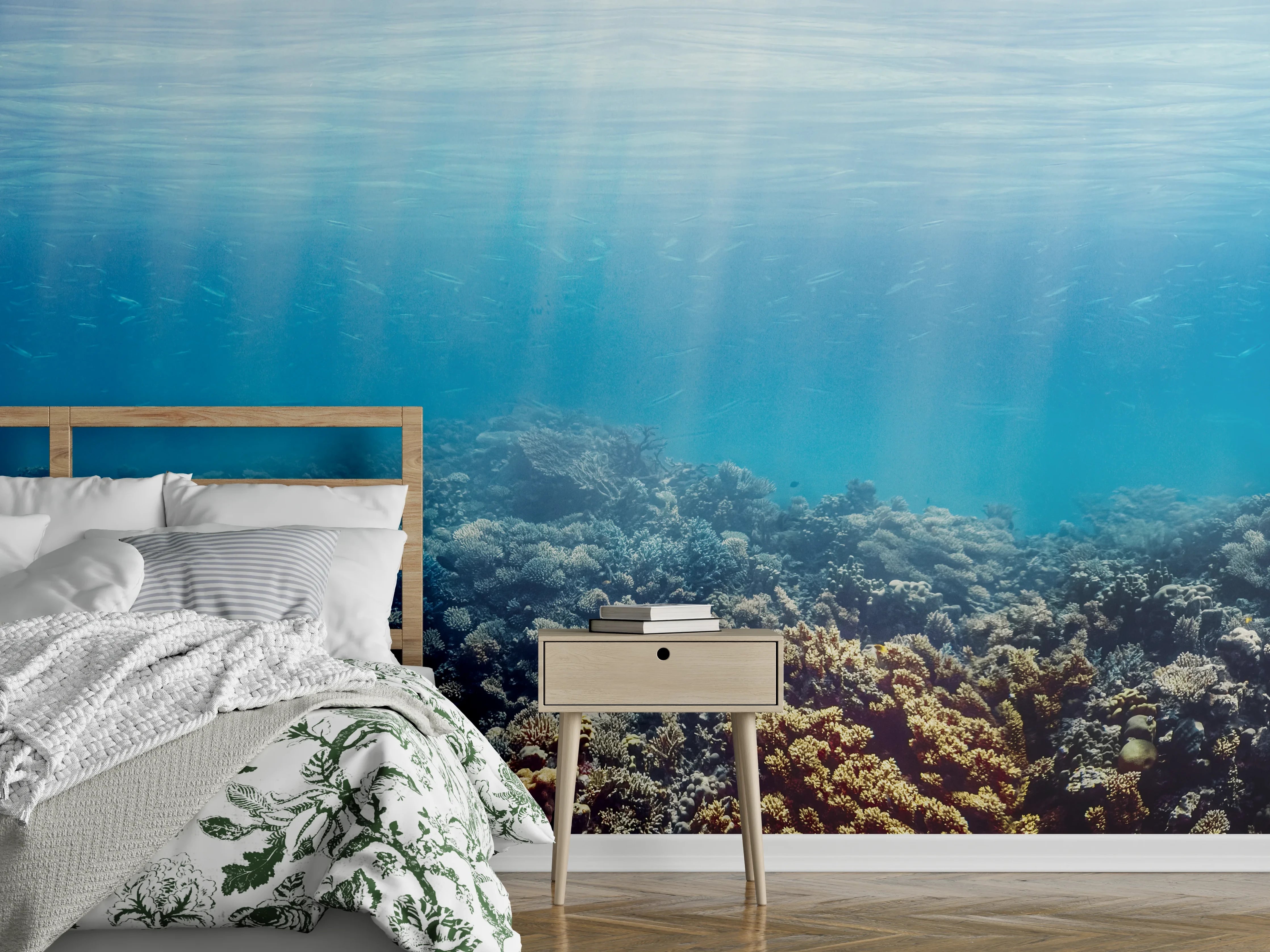 Wandverkleidung Schlafzimmer - Unterwasser-Korallenriff im Roten Meer