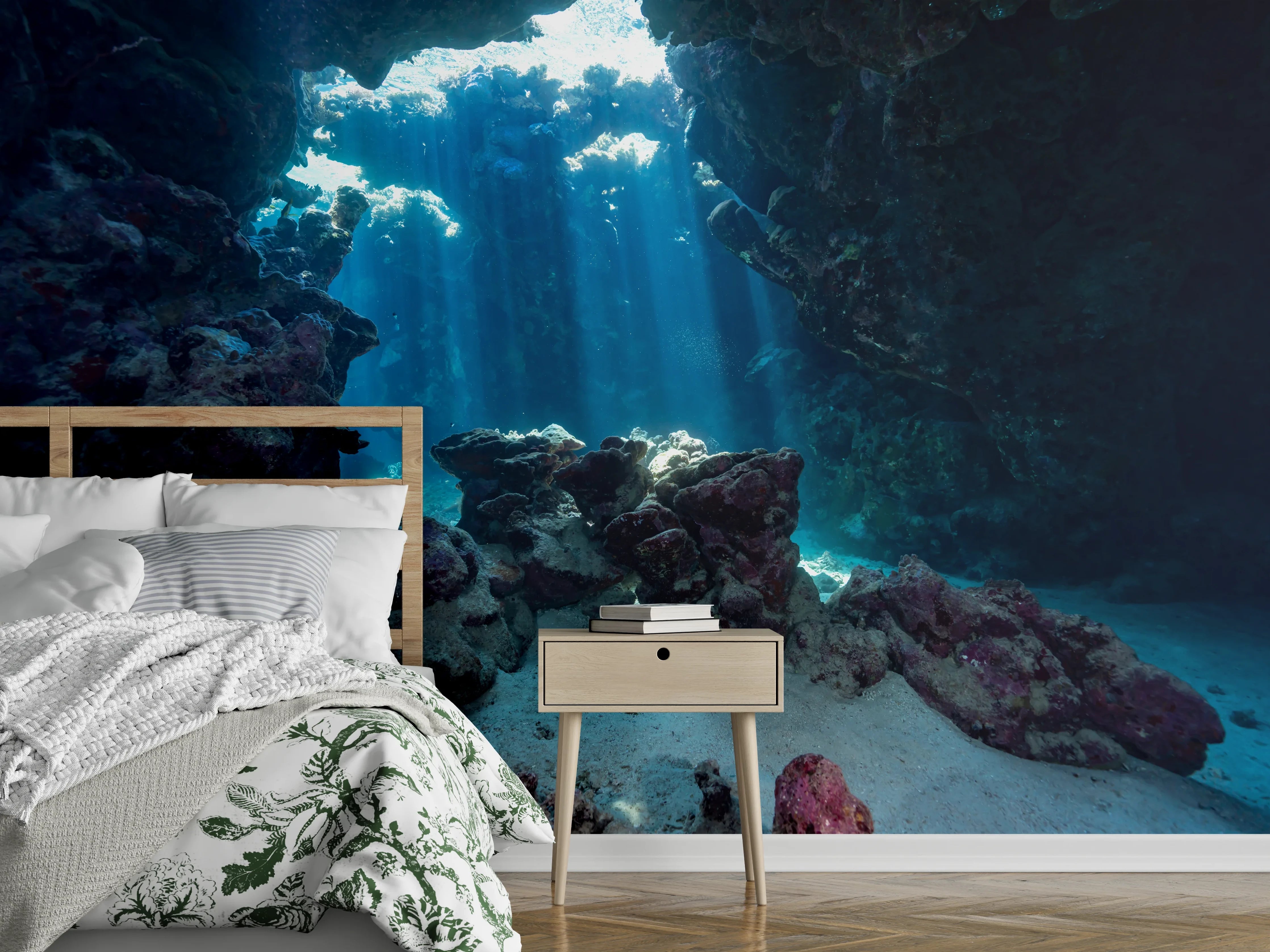Wandverkleidung Schlafzimmer - Unterwasseransicht eines Riffs